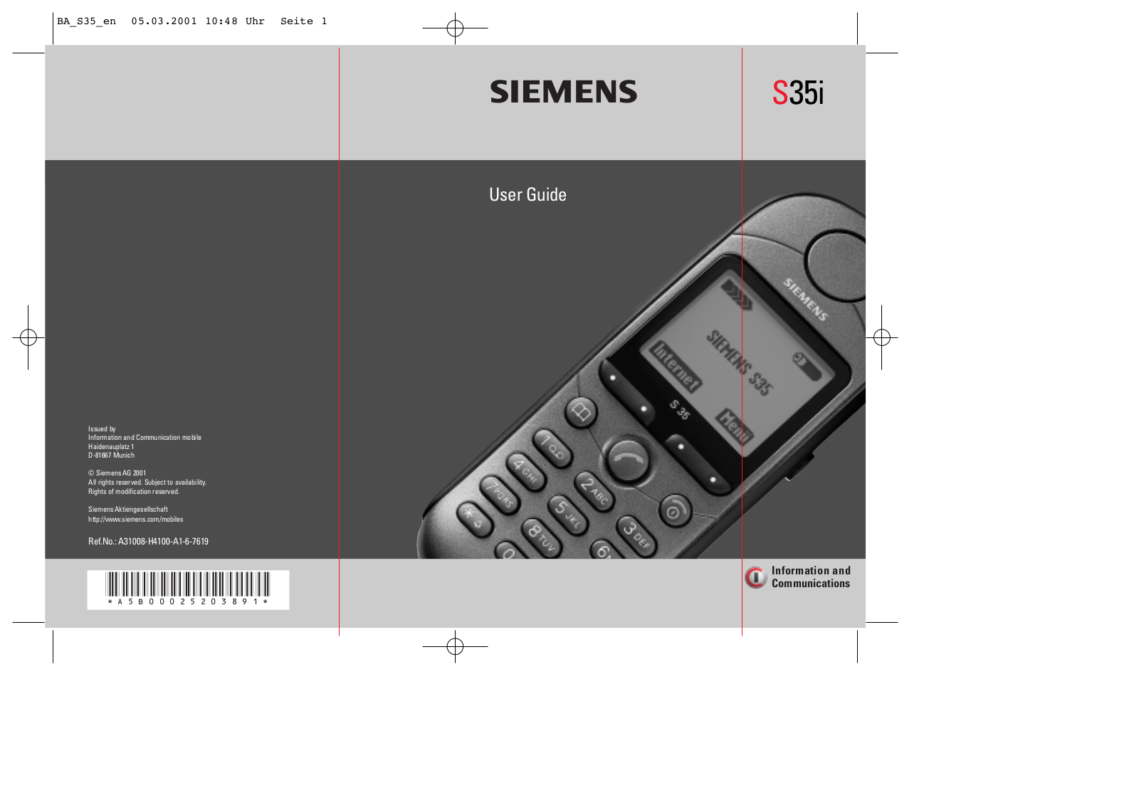 Siemens S35i User Manual