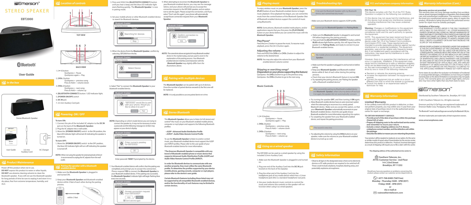 Emerson EBT2000 User Manual