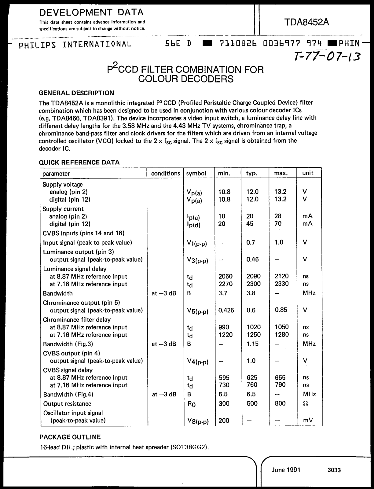 Datasheet TDA8452 Specification - ManualMachine.com