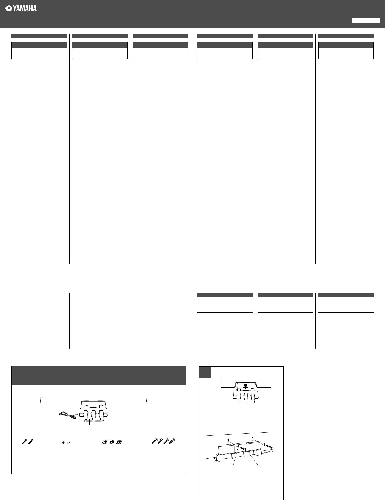 Yamaha LP-7A, LP-5A ASSEMBLY INSTRUCTIONS