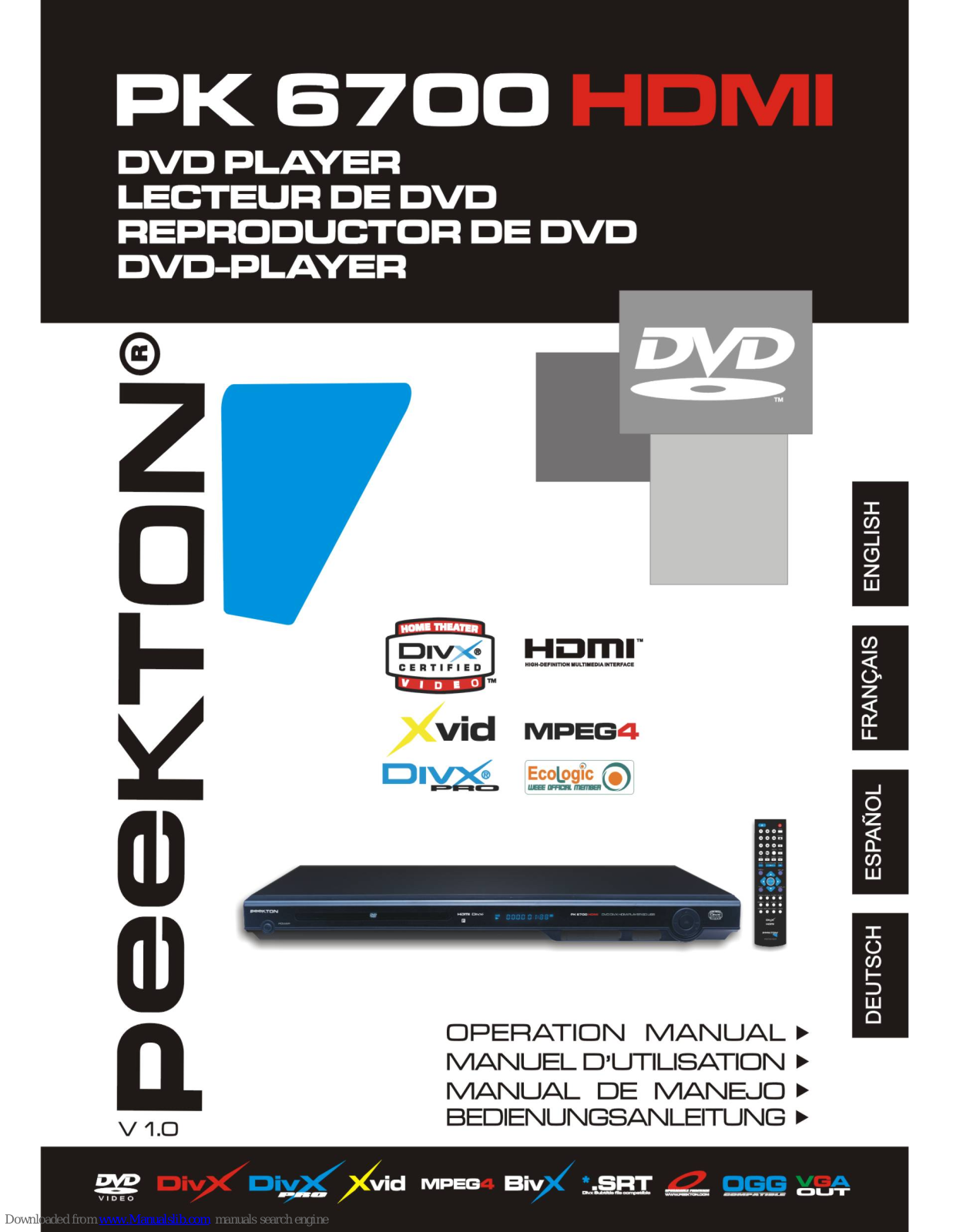 PEEKTON PK6700 HDMI User Manual