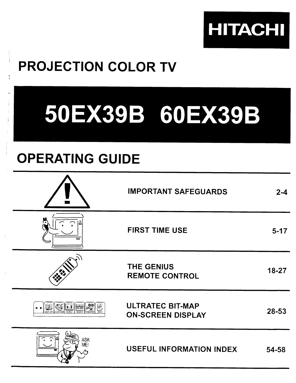 Hitachi 50EX39B User Manual