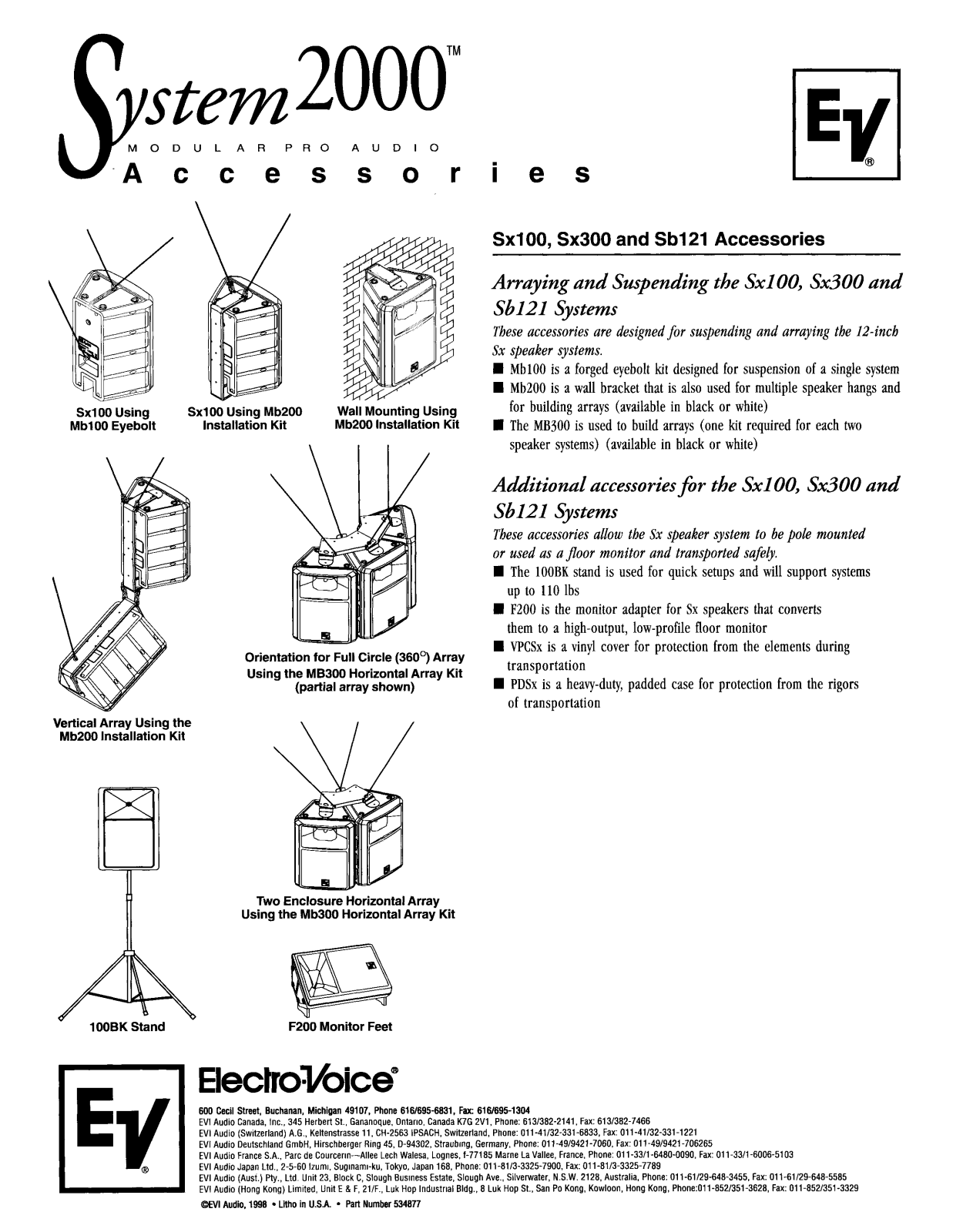 Electro-Voice SB122 User manual