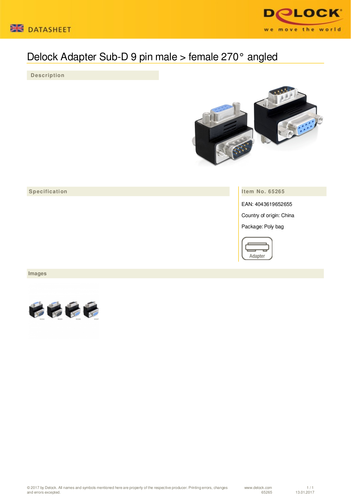 DeLOCK adapter cable USB-C 2.0 User Manual