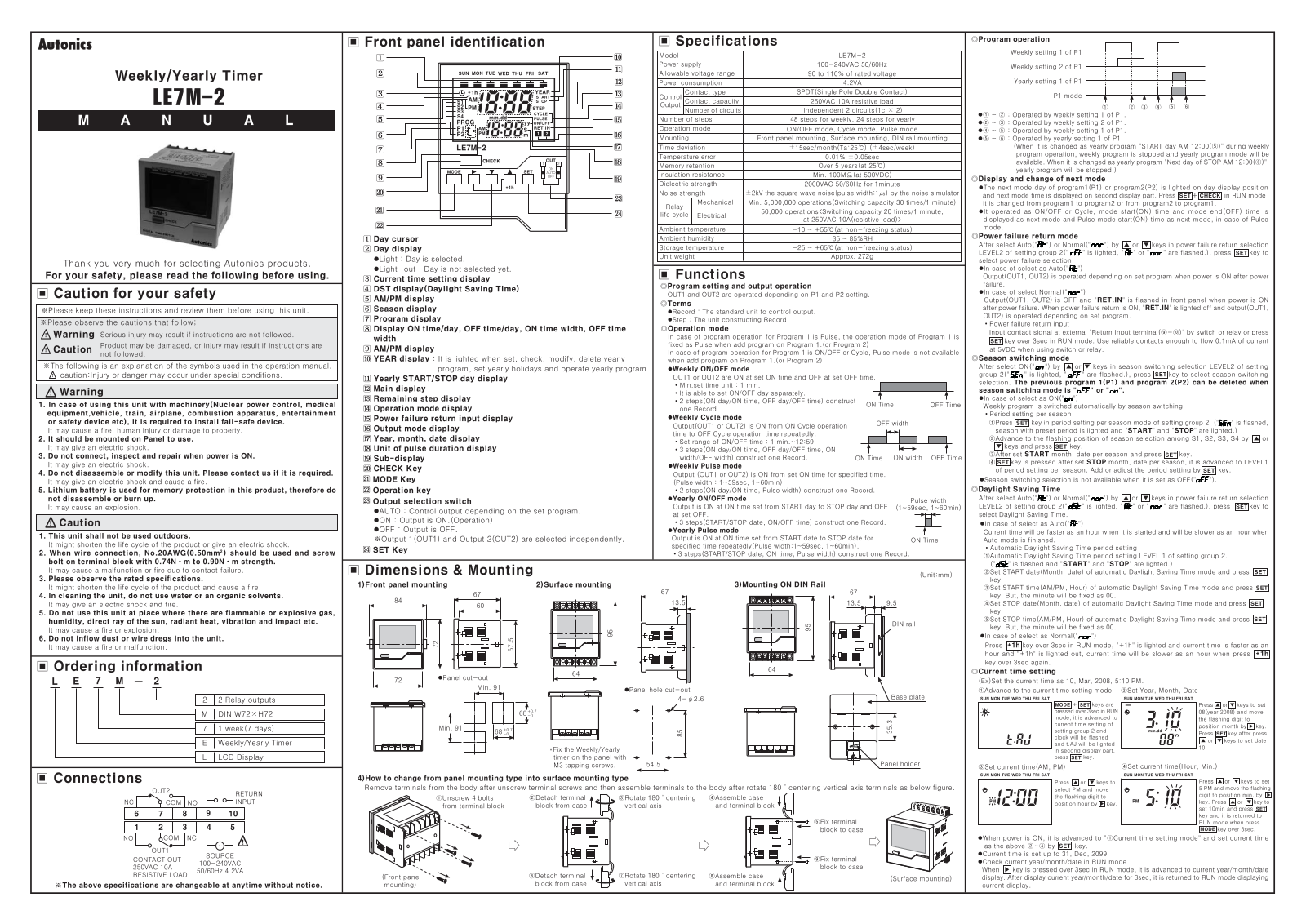 Grieve Corporation LE7M-2 Installation  Manual