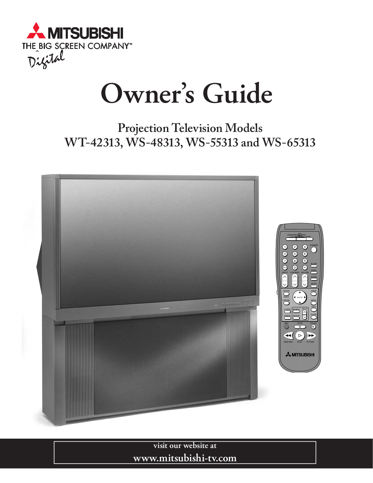 Mitsubishi Electronics WT - 42313, WS - 55313, WS - 48313, WS - 65313 User Manual