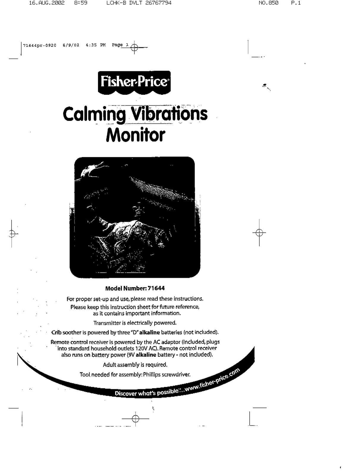 Fisher Price 71644T Users Manual