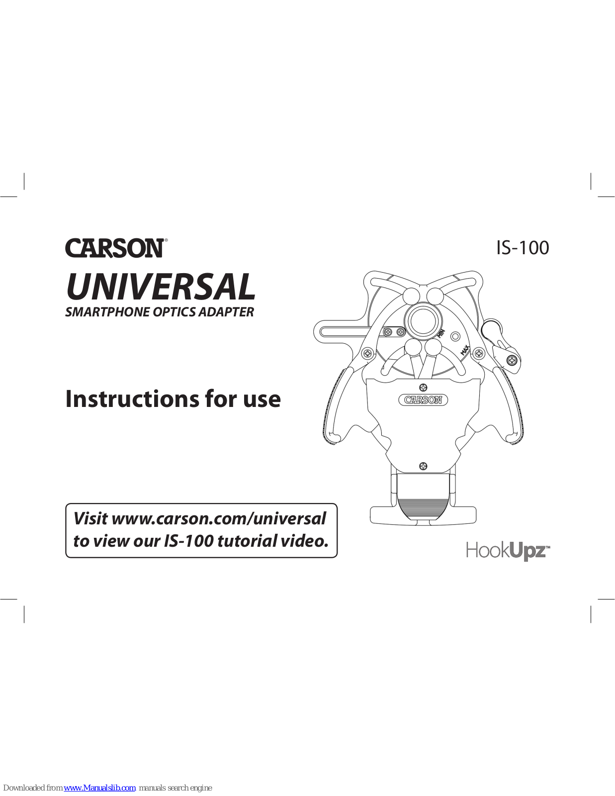 Carson IS-100 Instructions For Use Manual