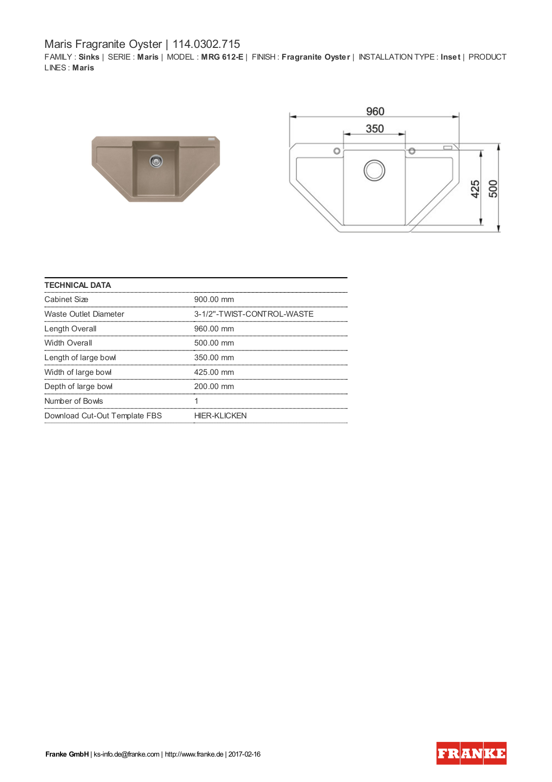 Franke 114.0302.715 Service Manual