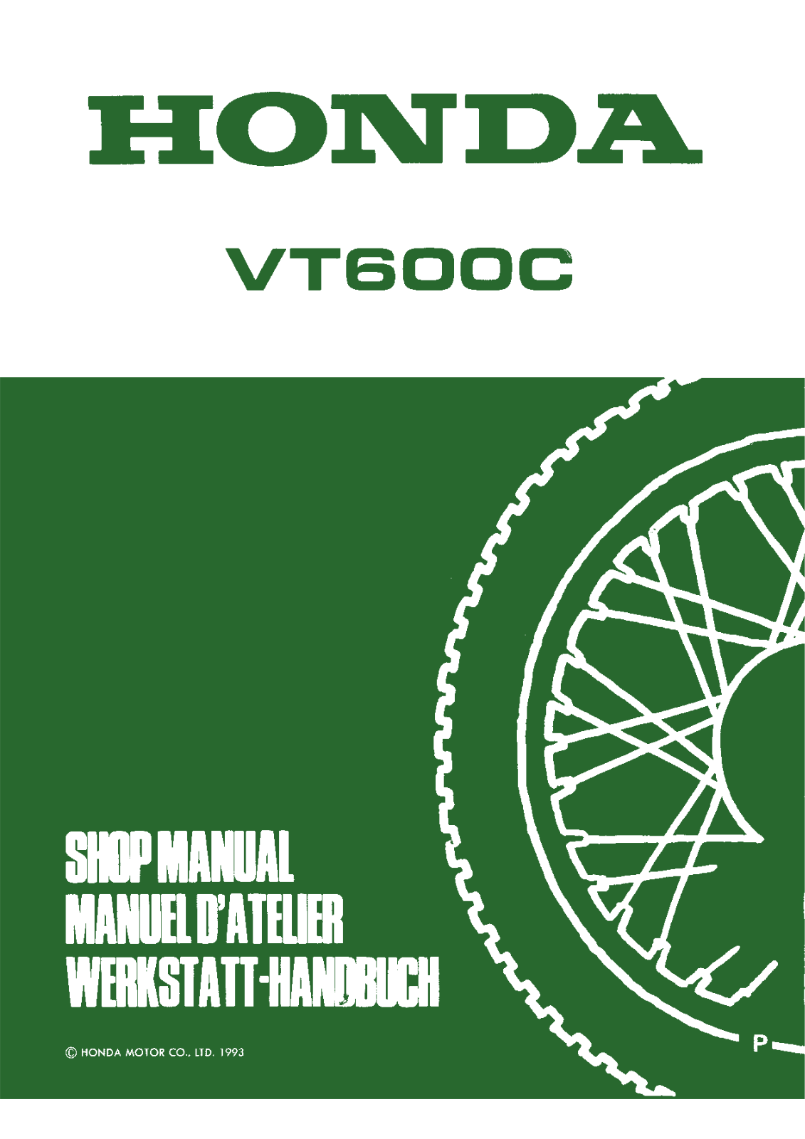 Honda VT600C, VT600C '93-94 Service Manual Addendum