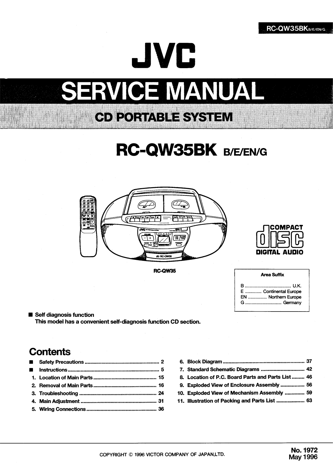 JVC RC-QW35BKB, RC-QW35BKE, RC-QW35BKEN, RC-QW35BKG Service Manual