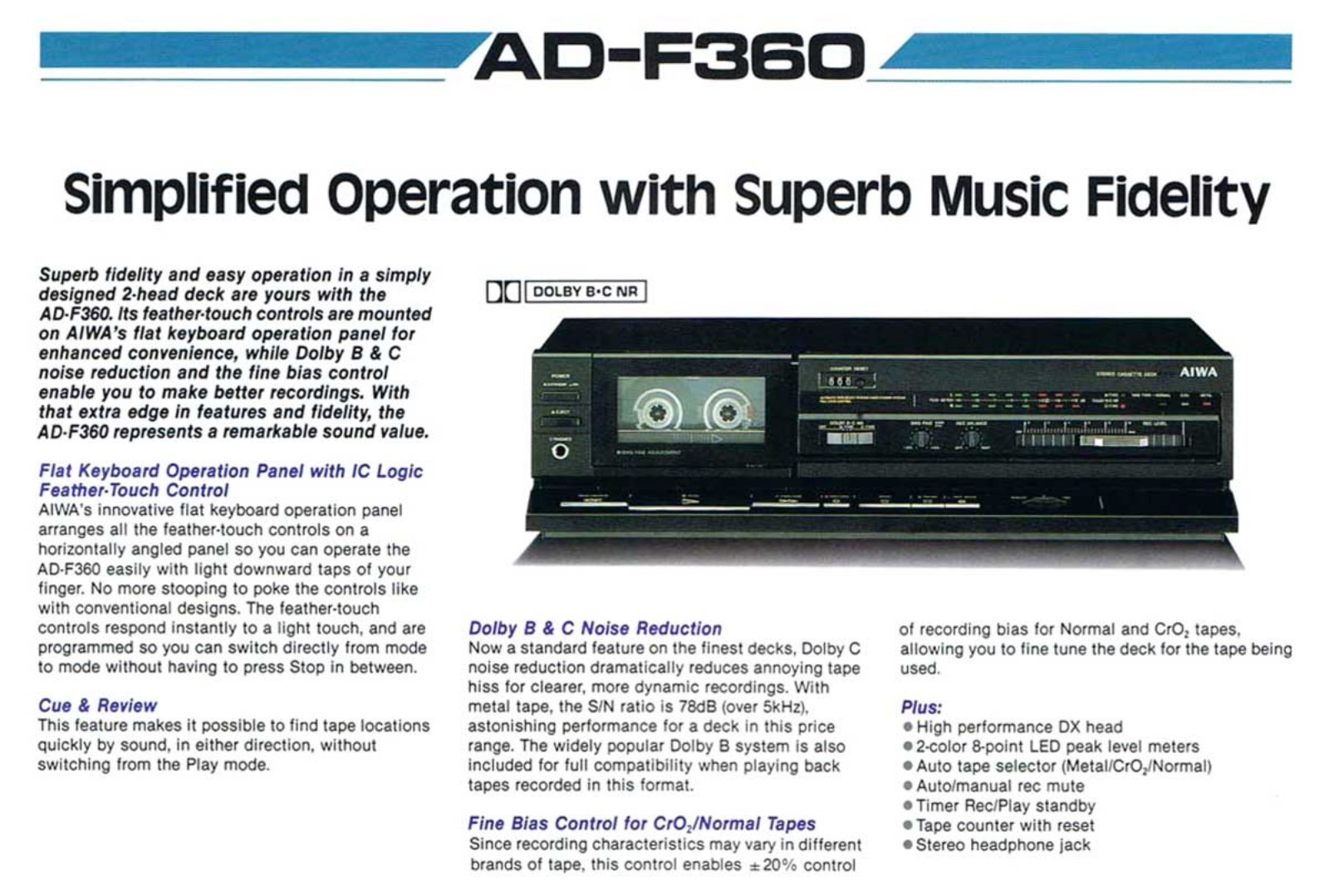 Aiwa ADF-630 Brochure