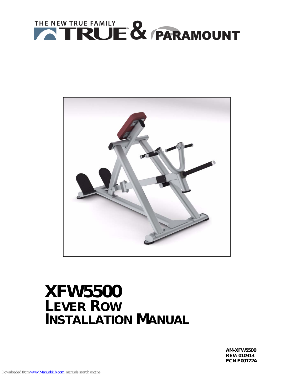 True Fitness XFW5500, FS-54, XFW5700, FS-65, FS-50 Installation Manual