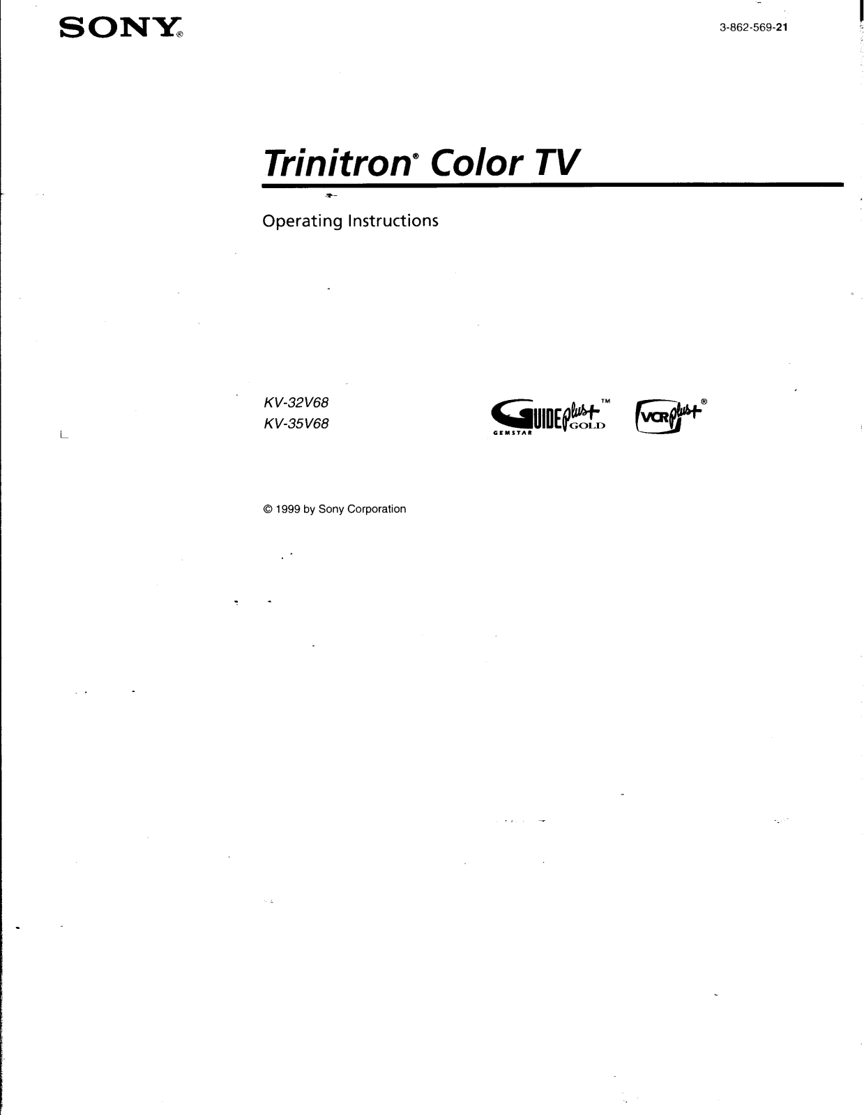 Sony KV-35V68 Operating Instruction