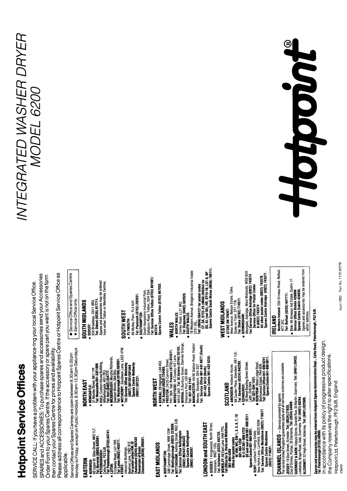 Hotpoint-Ariston HB6220 User Manual