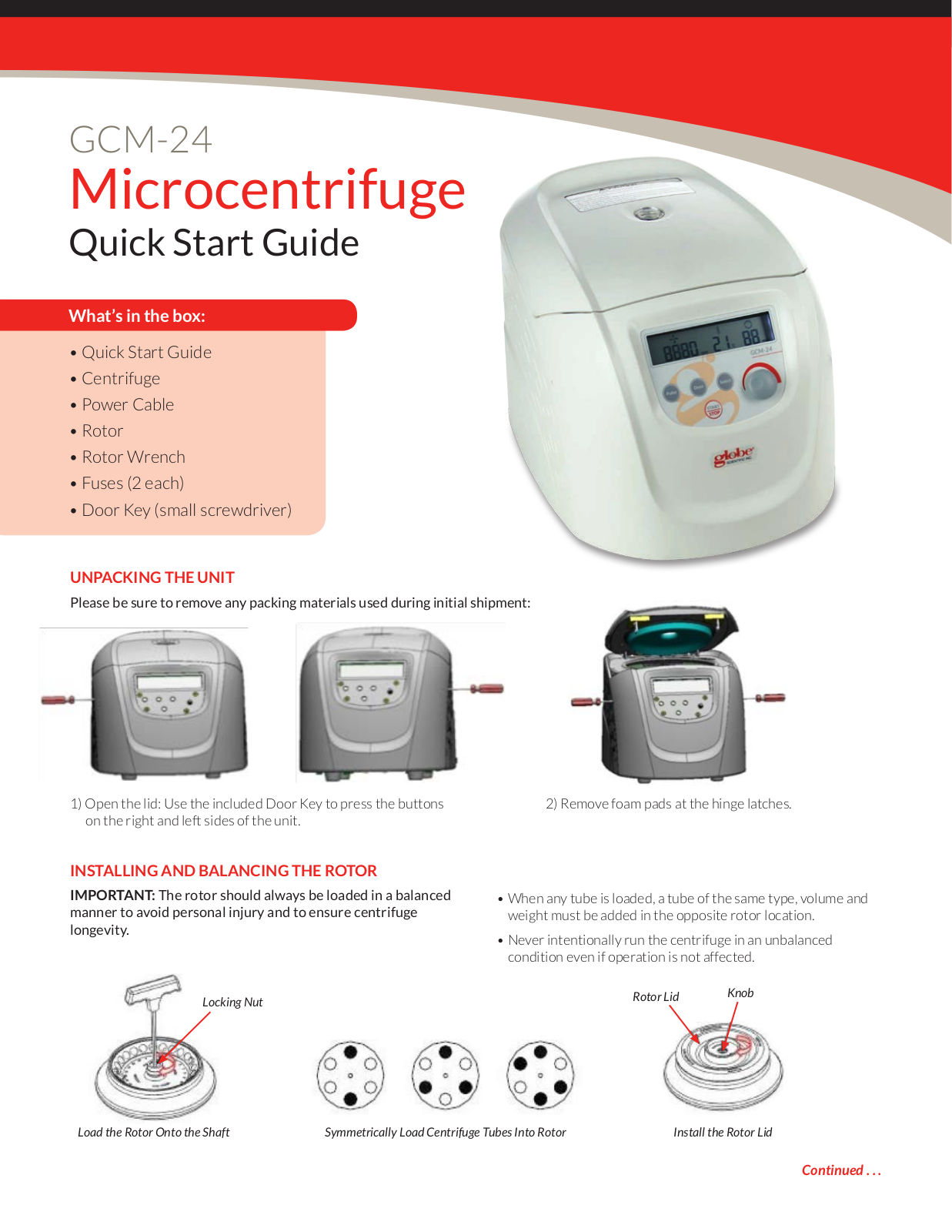 Globe GCM-24 Quick Start Manual