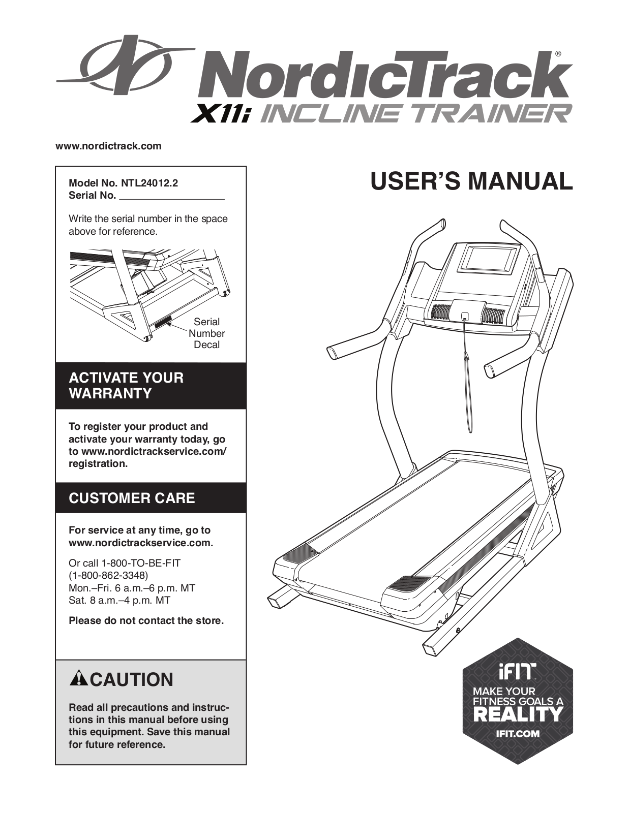 NordicTrack NTL240122 Owner's Manual