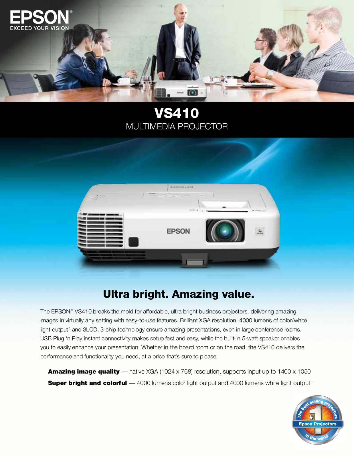 Epson VS410 Product Sheet