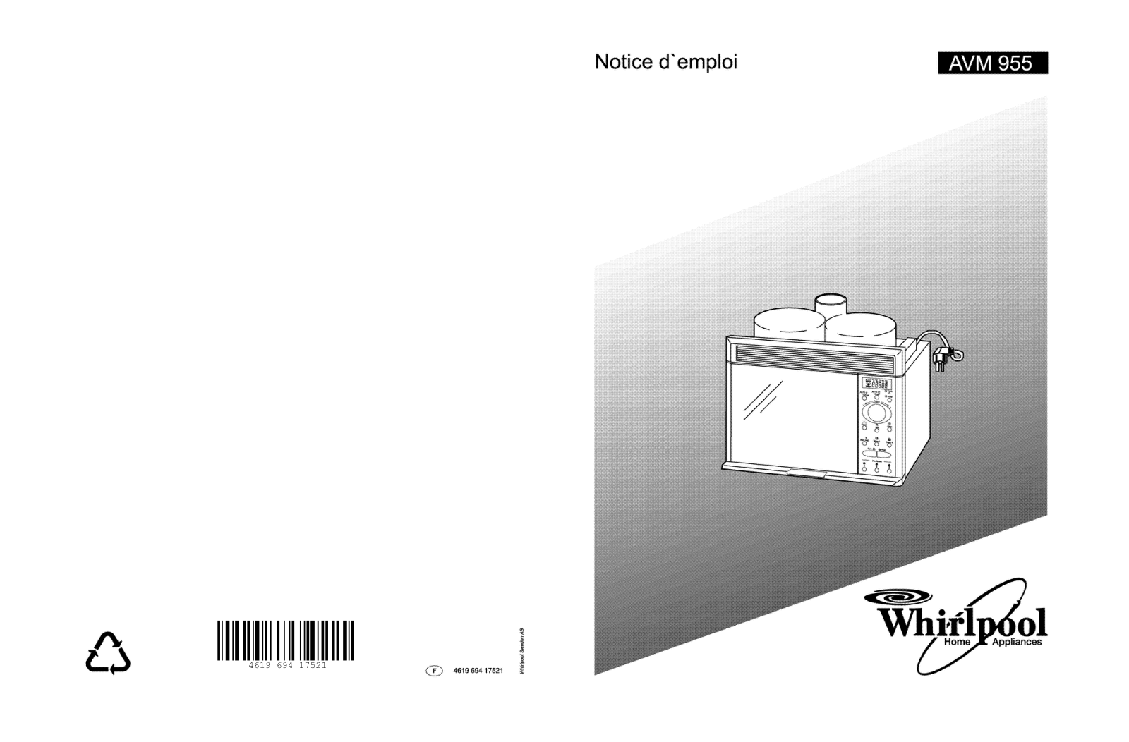 Whirlpool AVM 955 User Manual