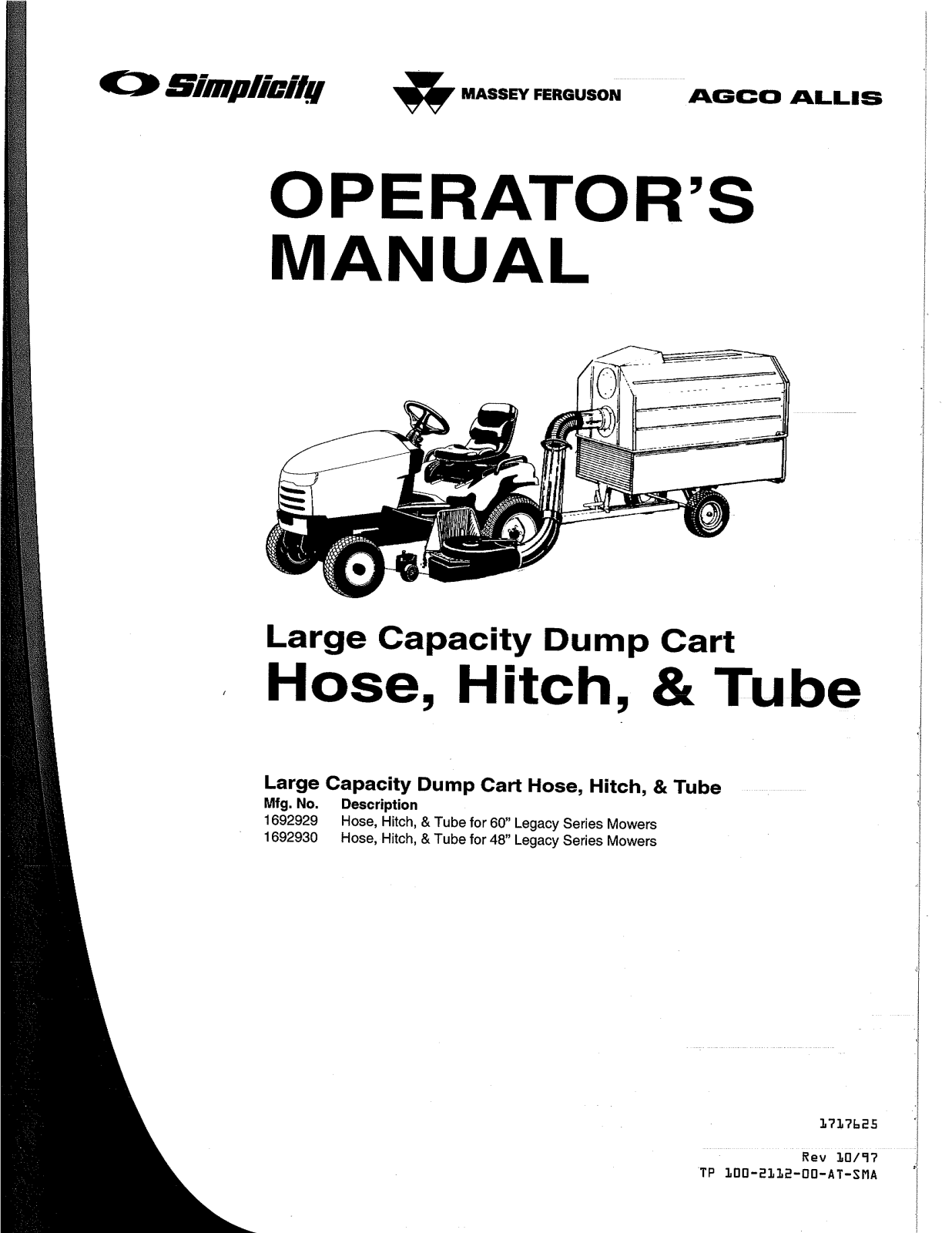 Simplicity 1692929, 1692930 User Manual