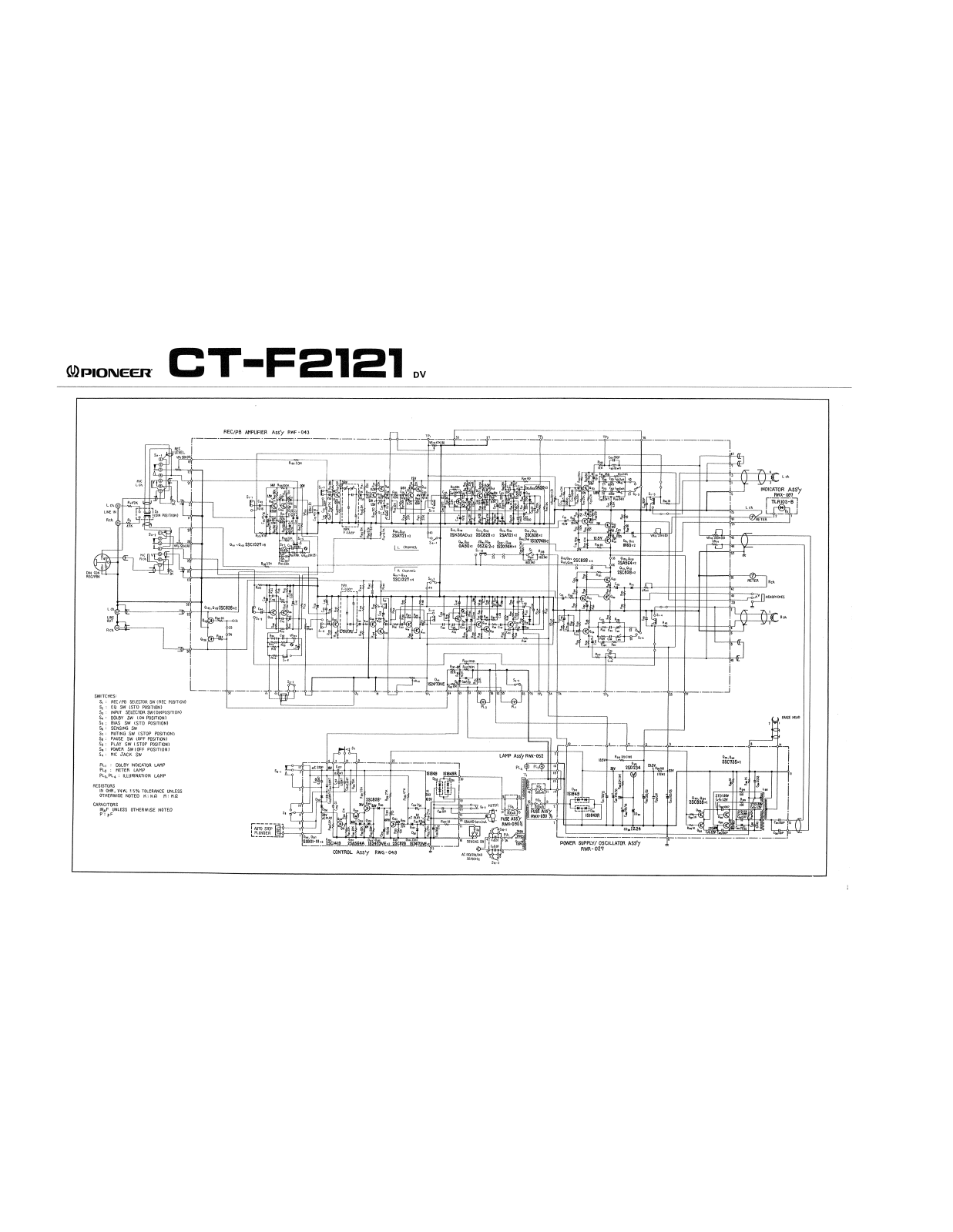 Pioneer CTF-2121 Schematic