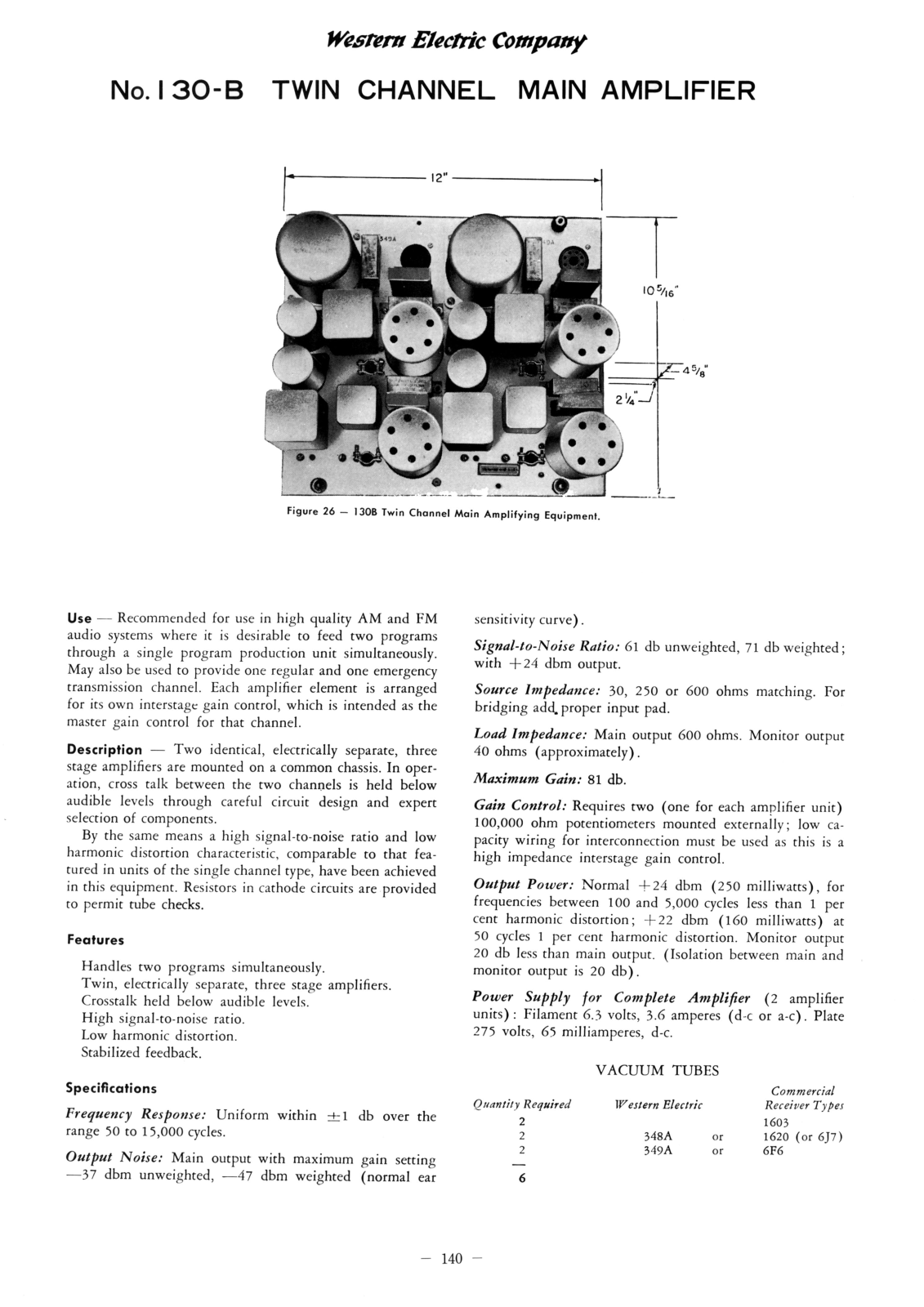 Western Electric 130-B Schematic