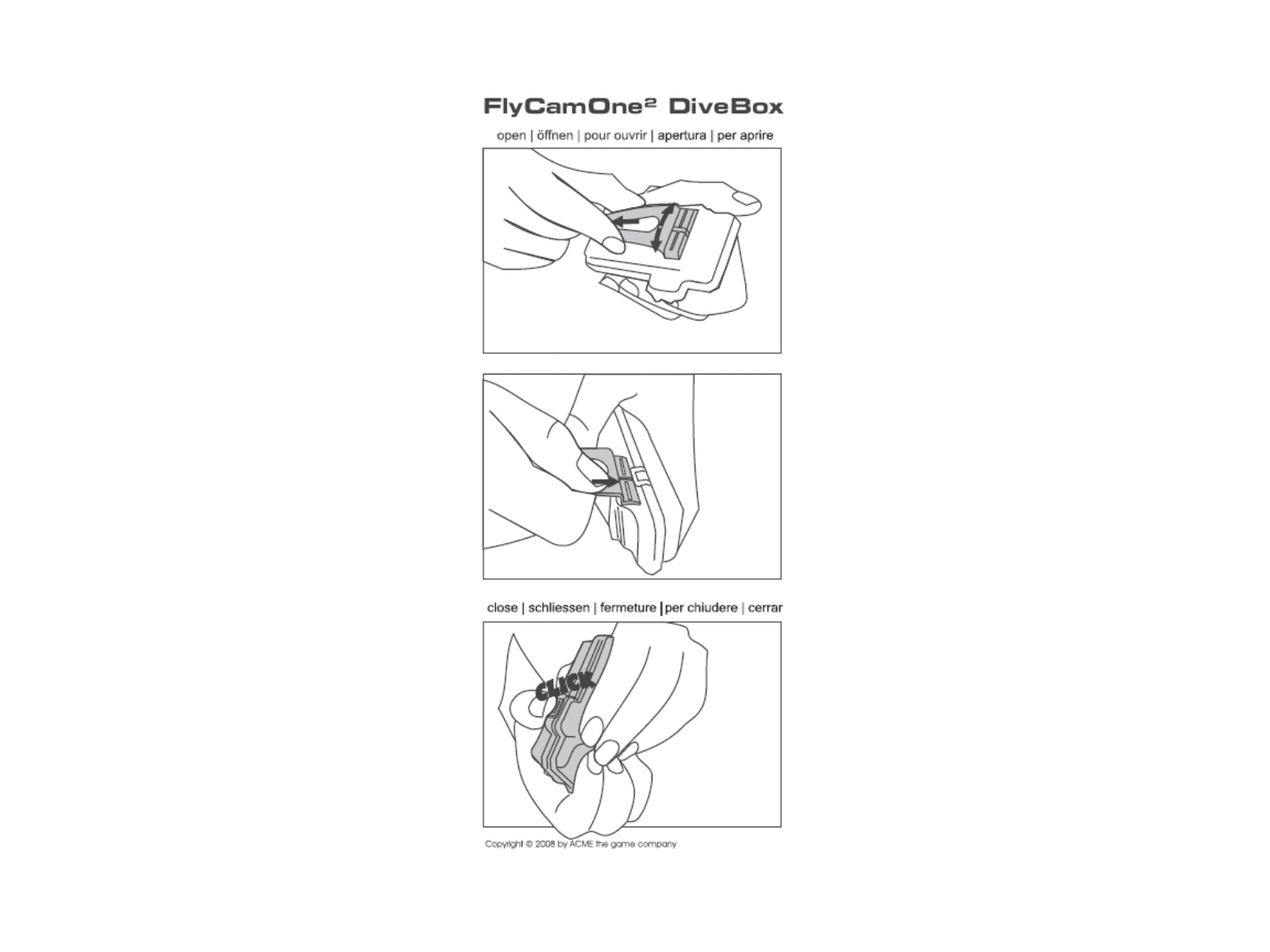 ACME Fly Cam One 2 DiveBox User guide