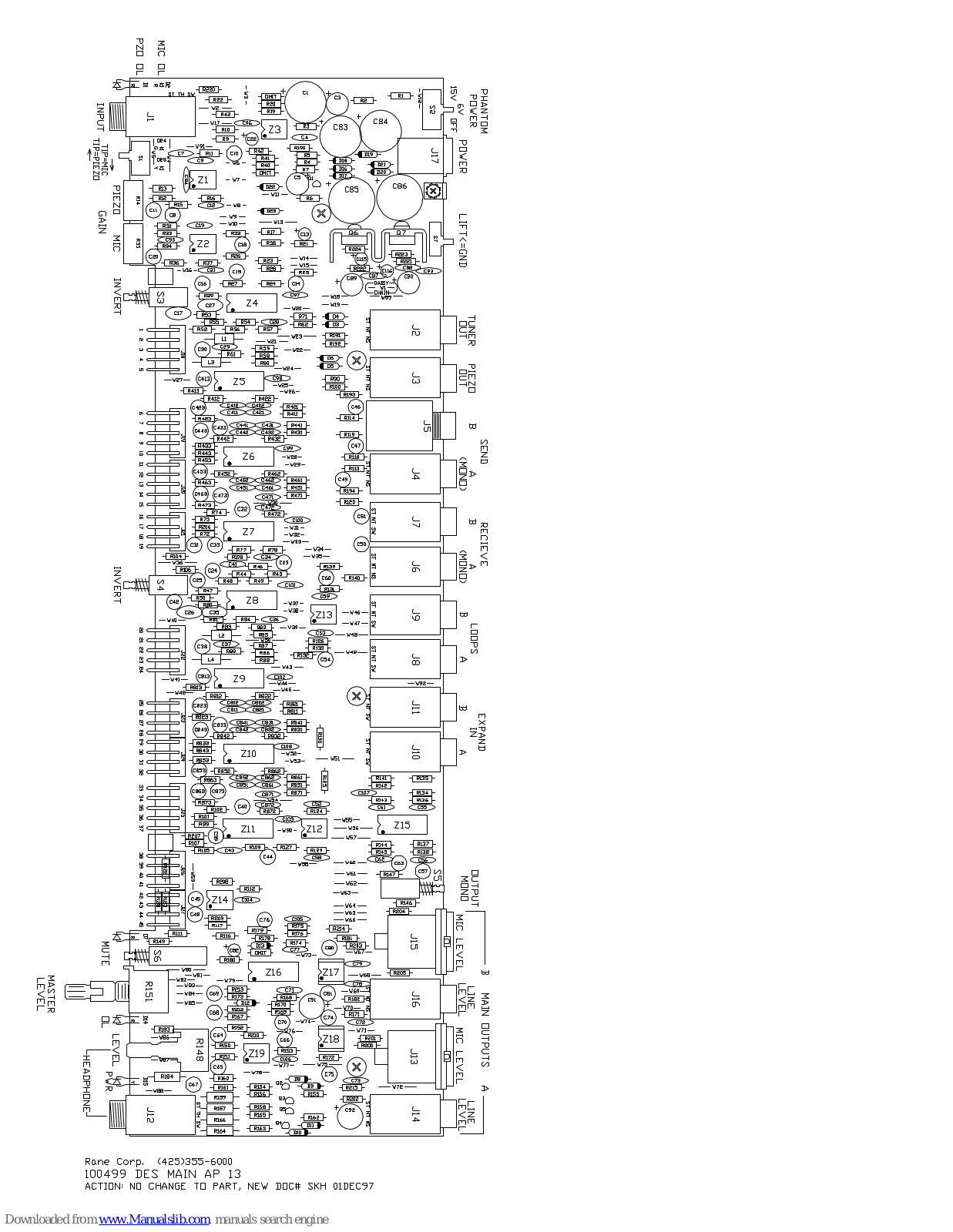 Rane 13 Schematic Diagram