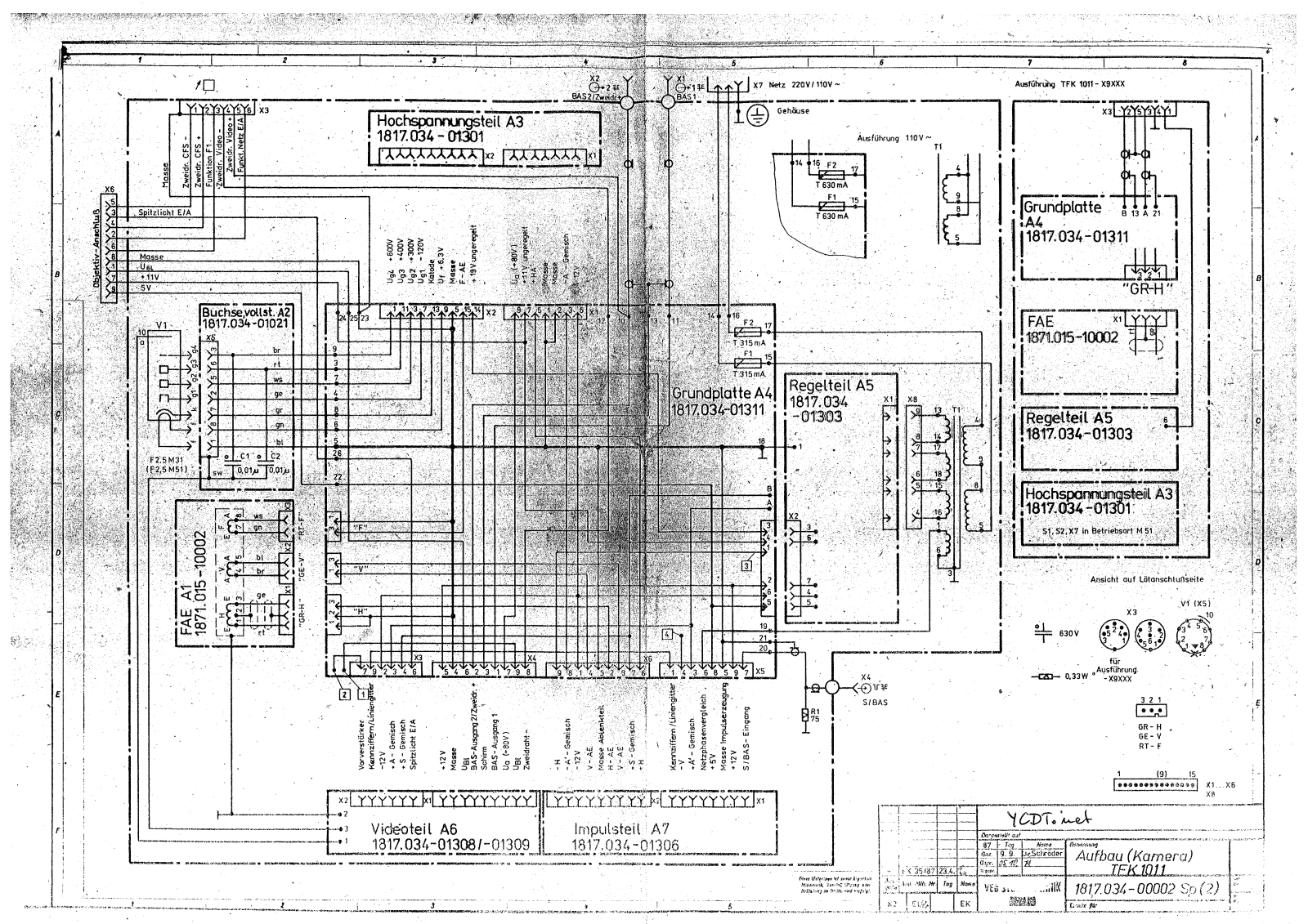 VEB Studiotechnik Berlin TFK 1011 Cirquit Diagram