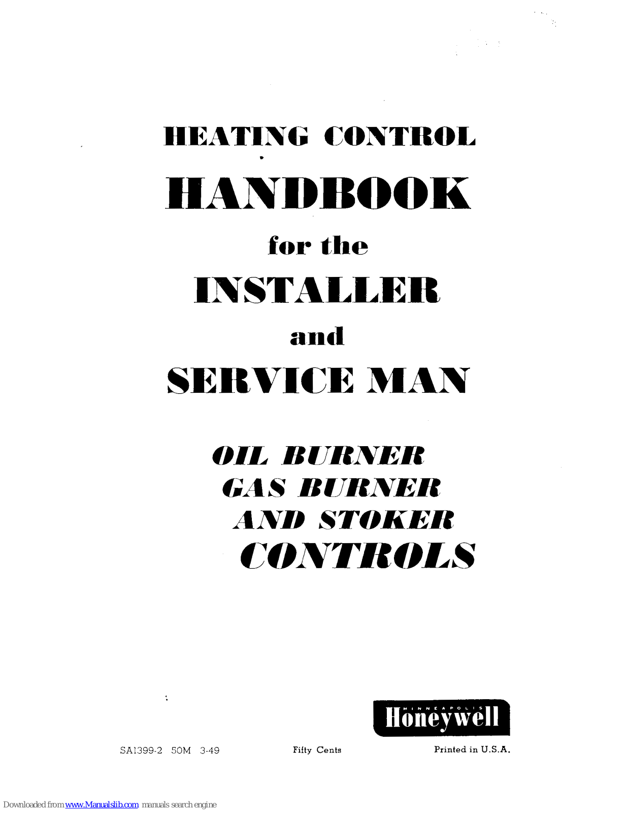 Honeywell T11A, T81A, T45A, T42A, TA42 Handbook For The Installer And Service Man