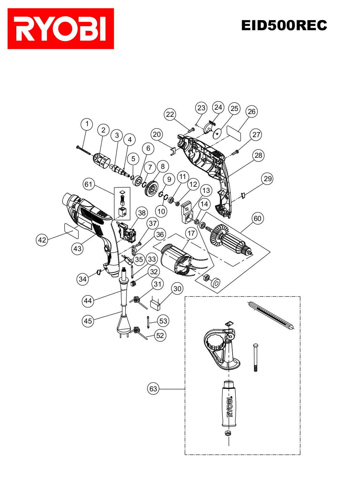 Ryobi EID500REC User Manual