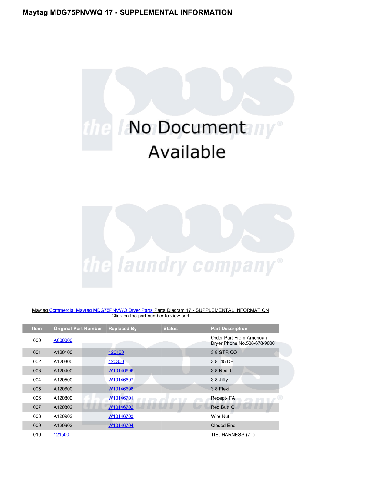 Maytag MDG75PNVWQ Parts Diagram