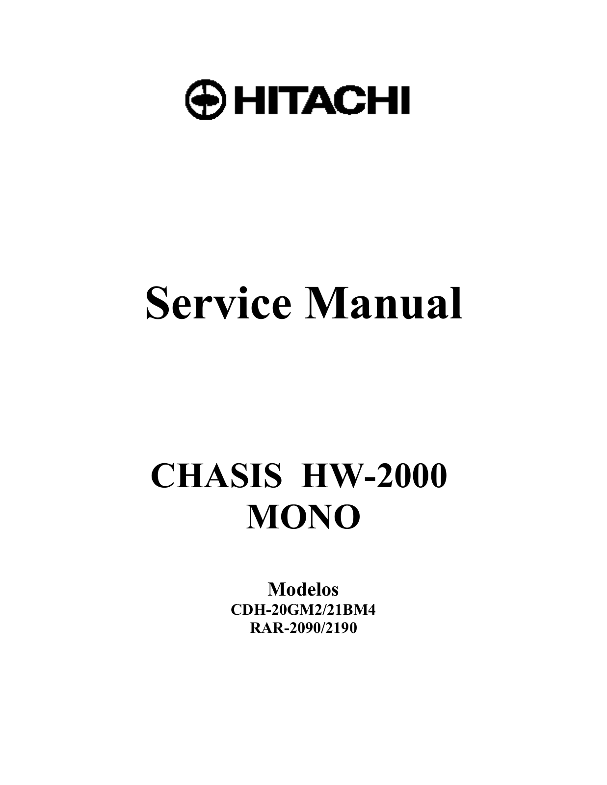 HITACHI HW-2000 Diagram