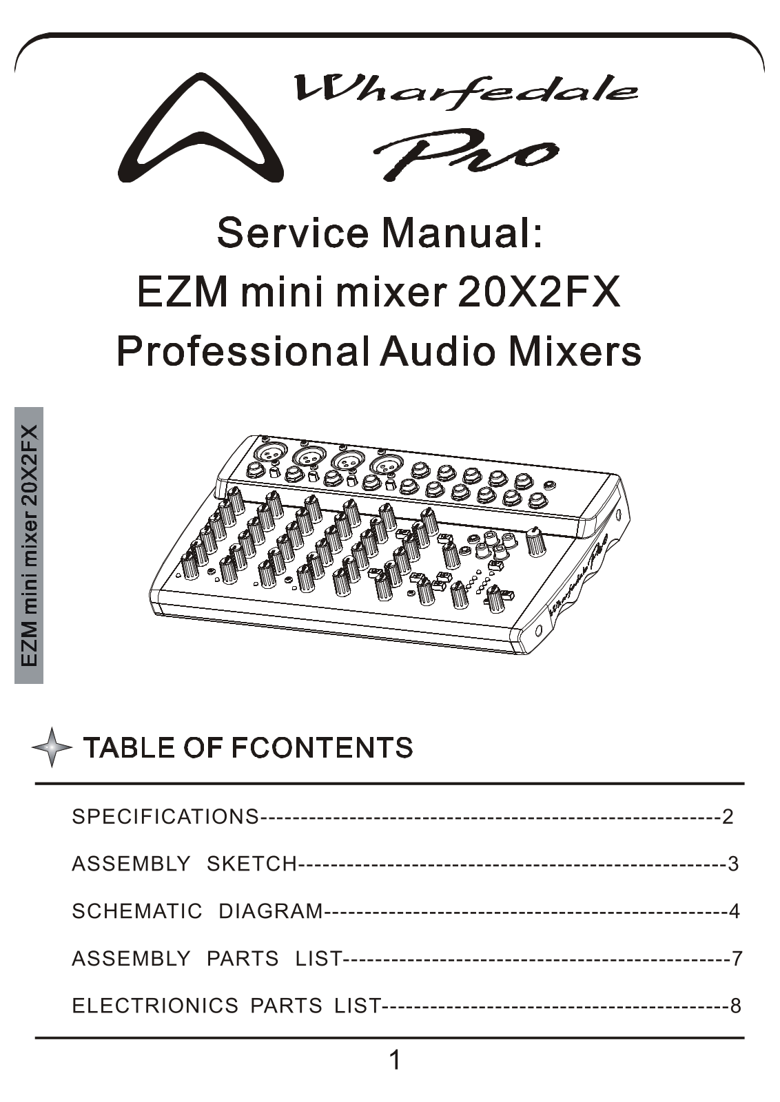 Wharfedale Pro EZM 20X2FX Service Manual