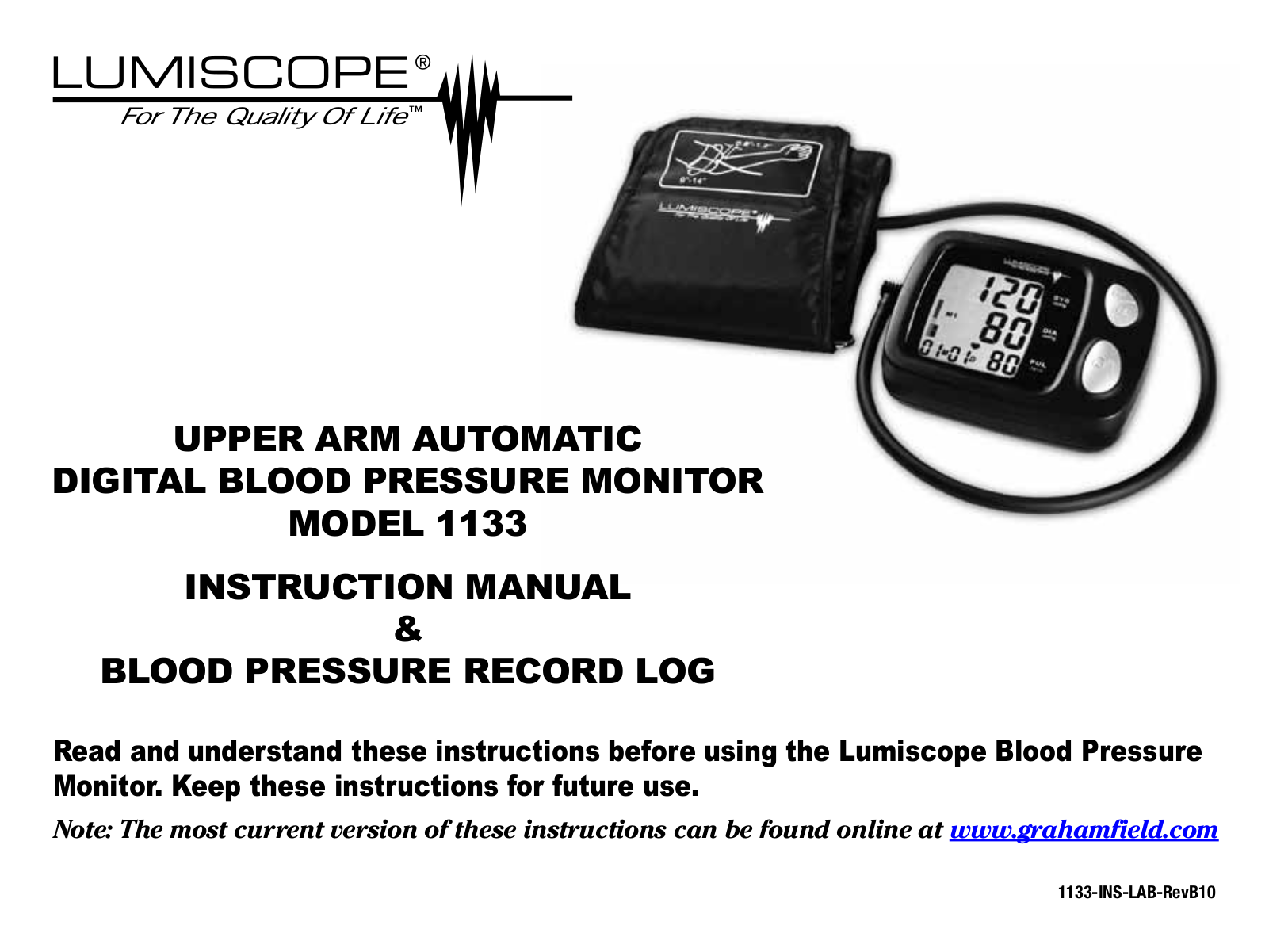 Lumiscope 1133 User Manual