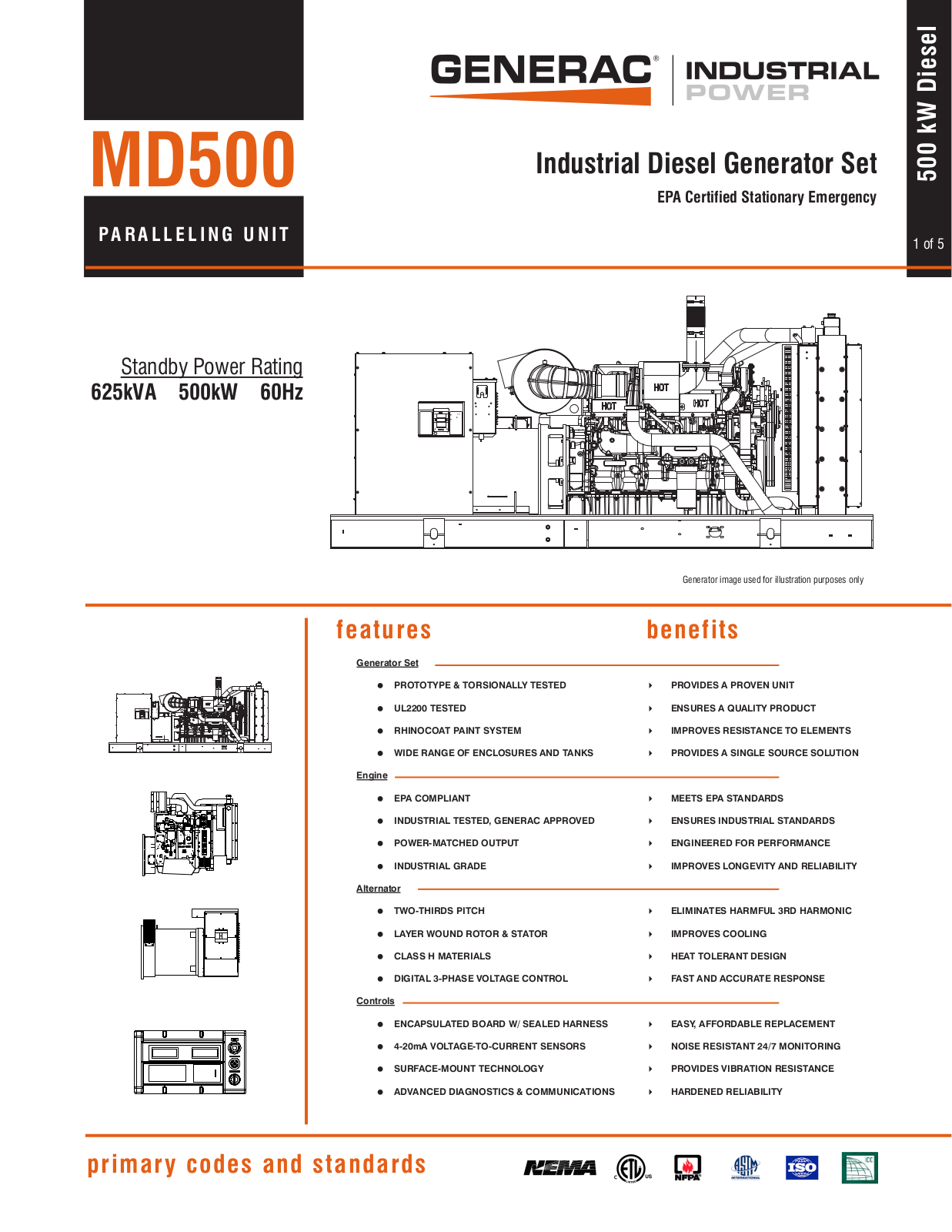 Generac Power Systems MD500, MD600 Instruction Manual