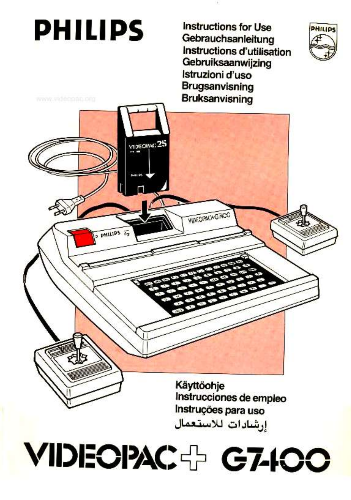 Philips Videopac+ G7400 Instructions For Use Manual