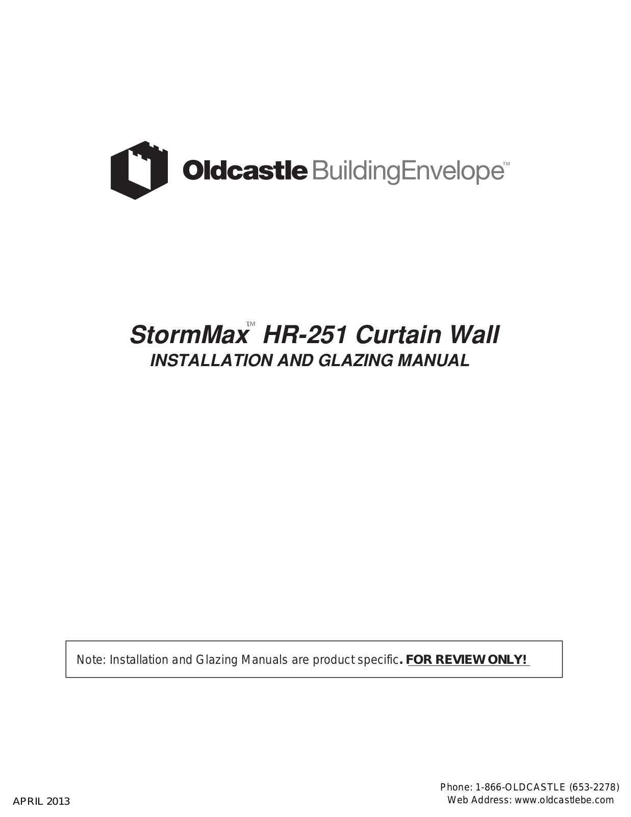 Olldcastlebe HR-251 User Manual