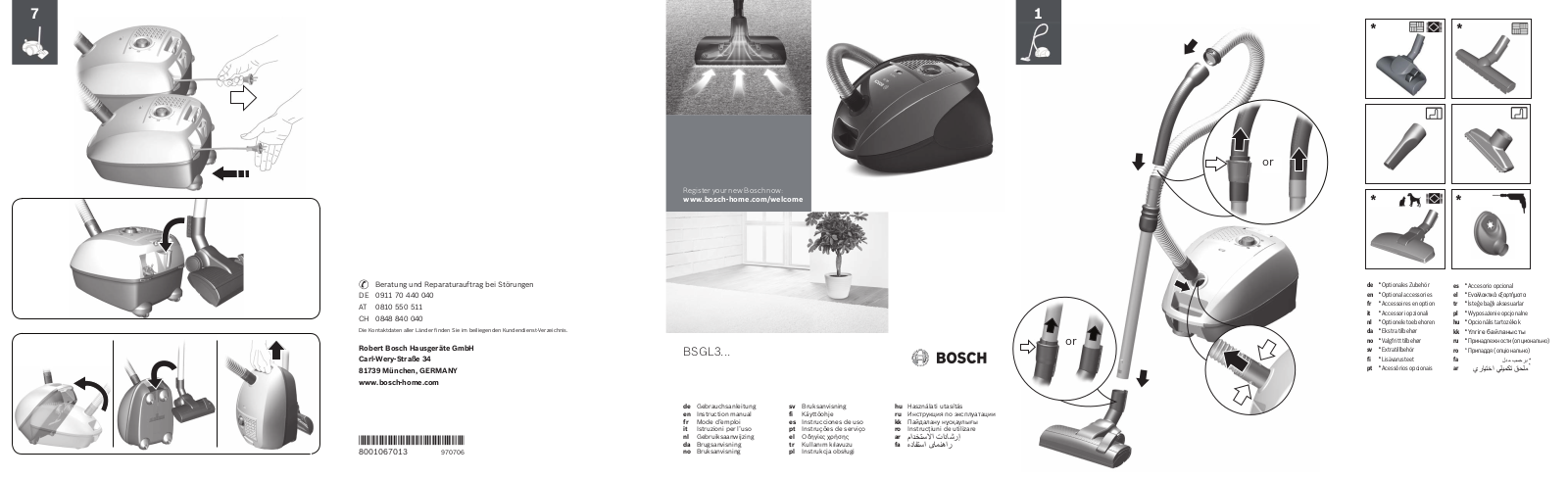 Bosch BGL3A315 Instruction manual