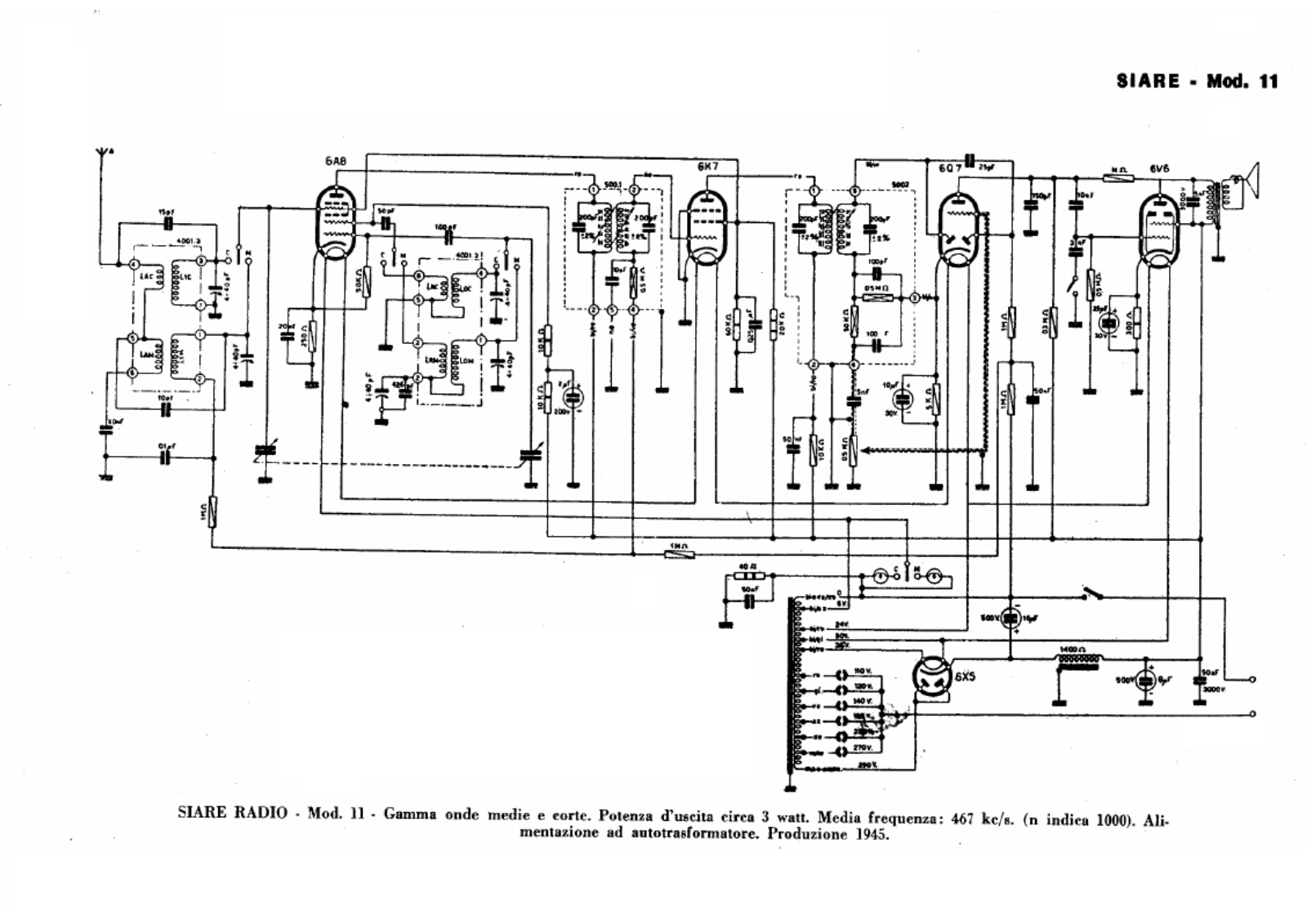 Siare Crosley 11 schematic