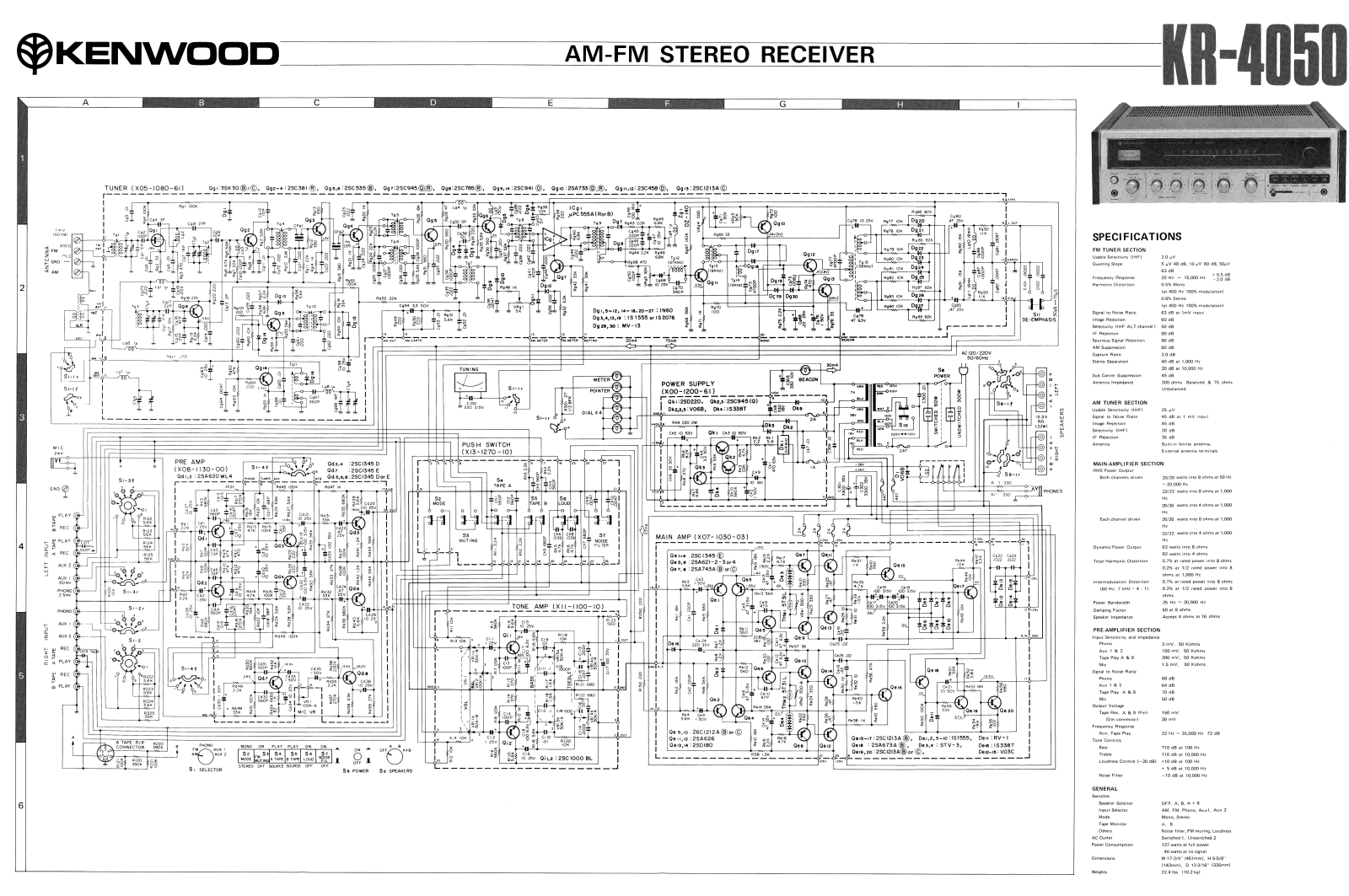 Kenwood KR-4050 Schematic