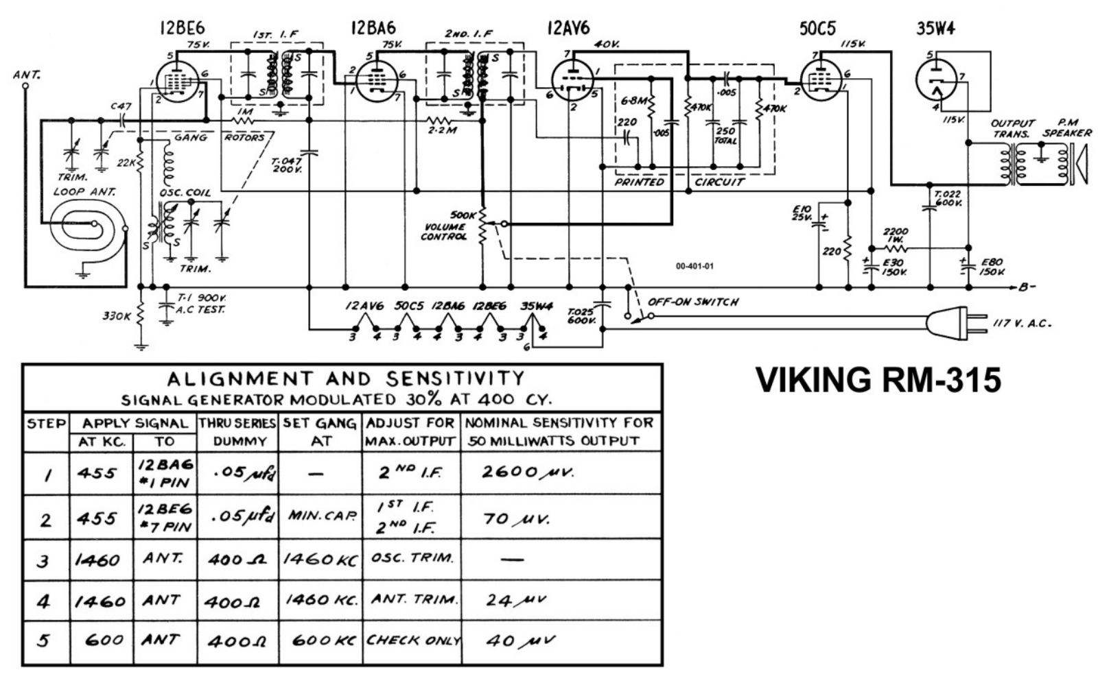 Viking RM-315 Schematic