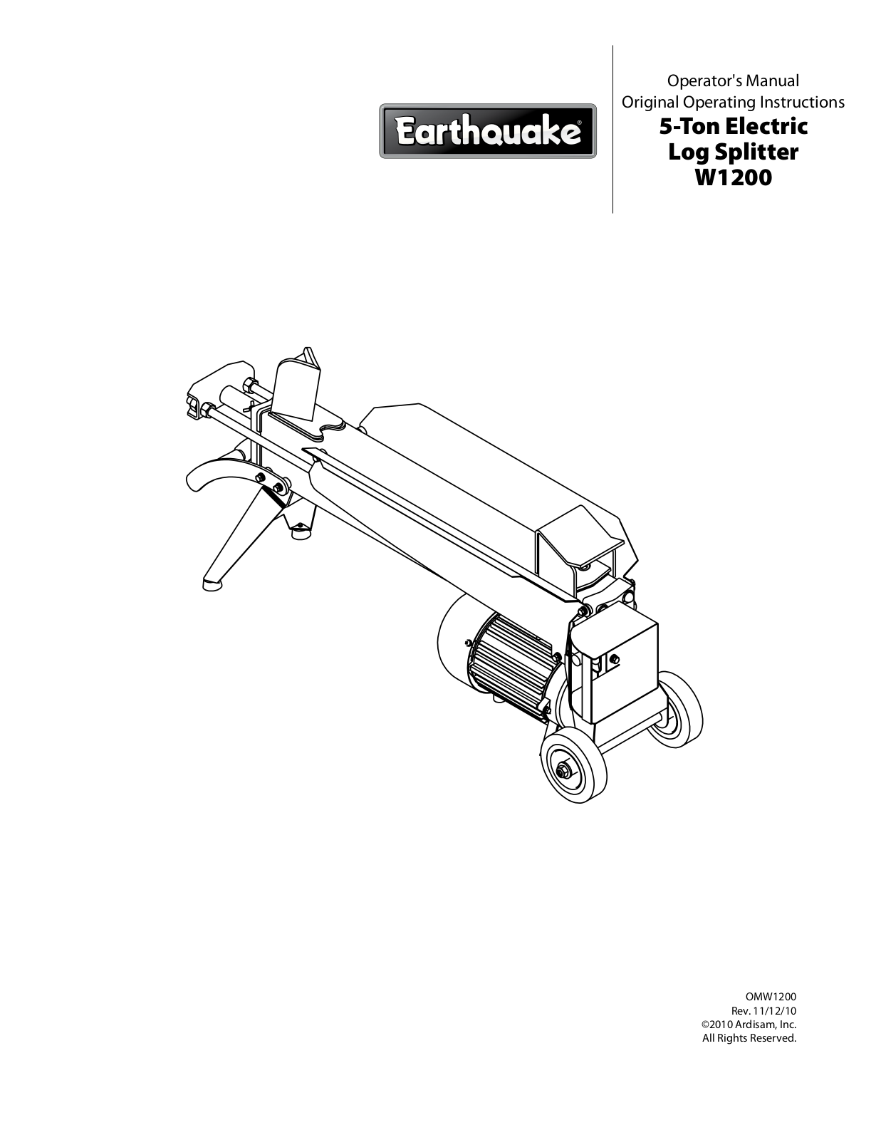 EarthQuake W1200 User Manual