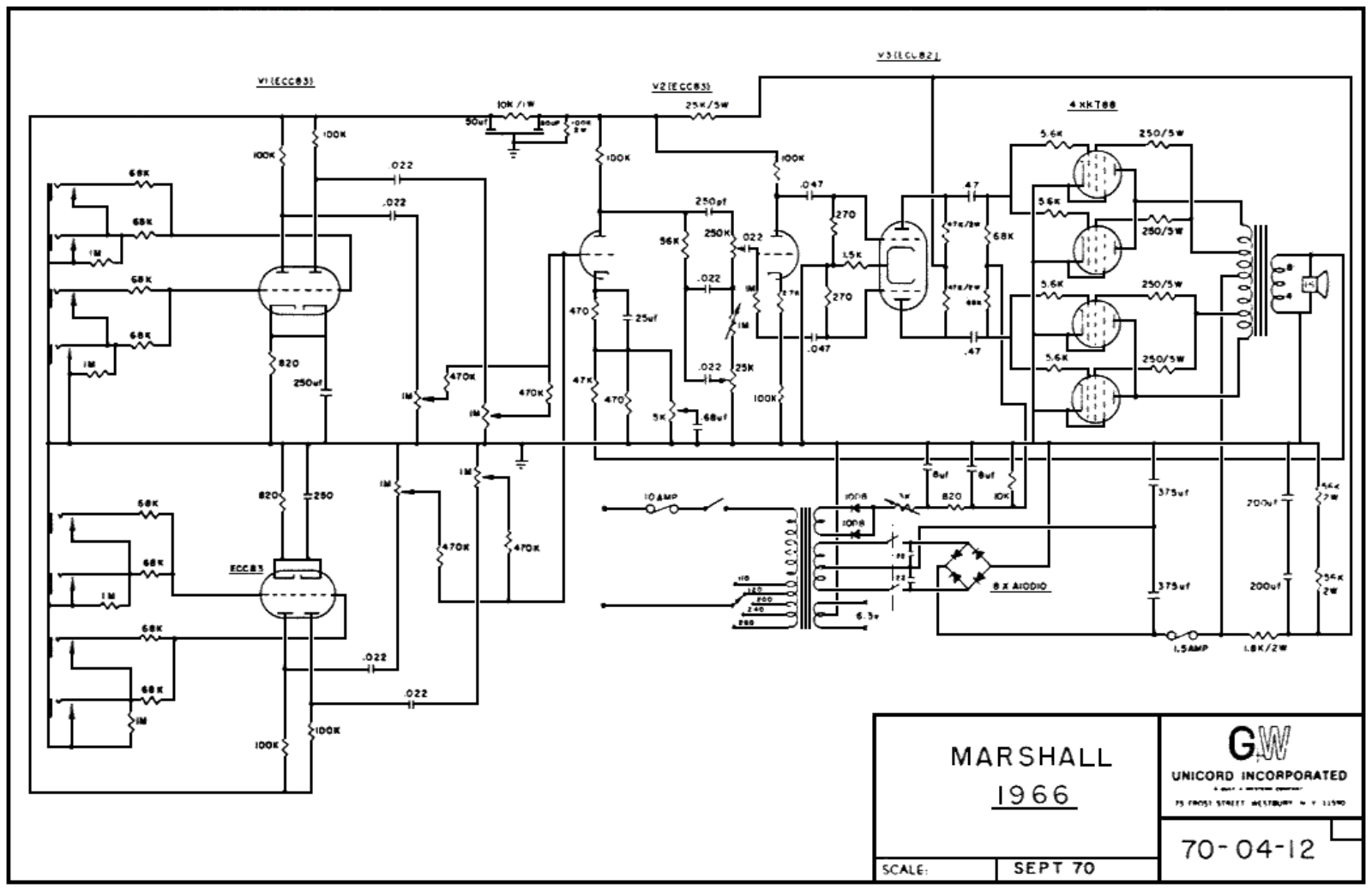 Marshall 1966 schematic