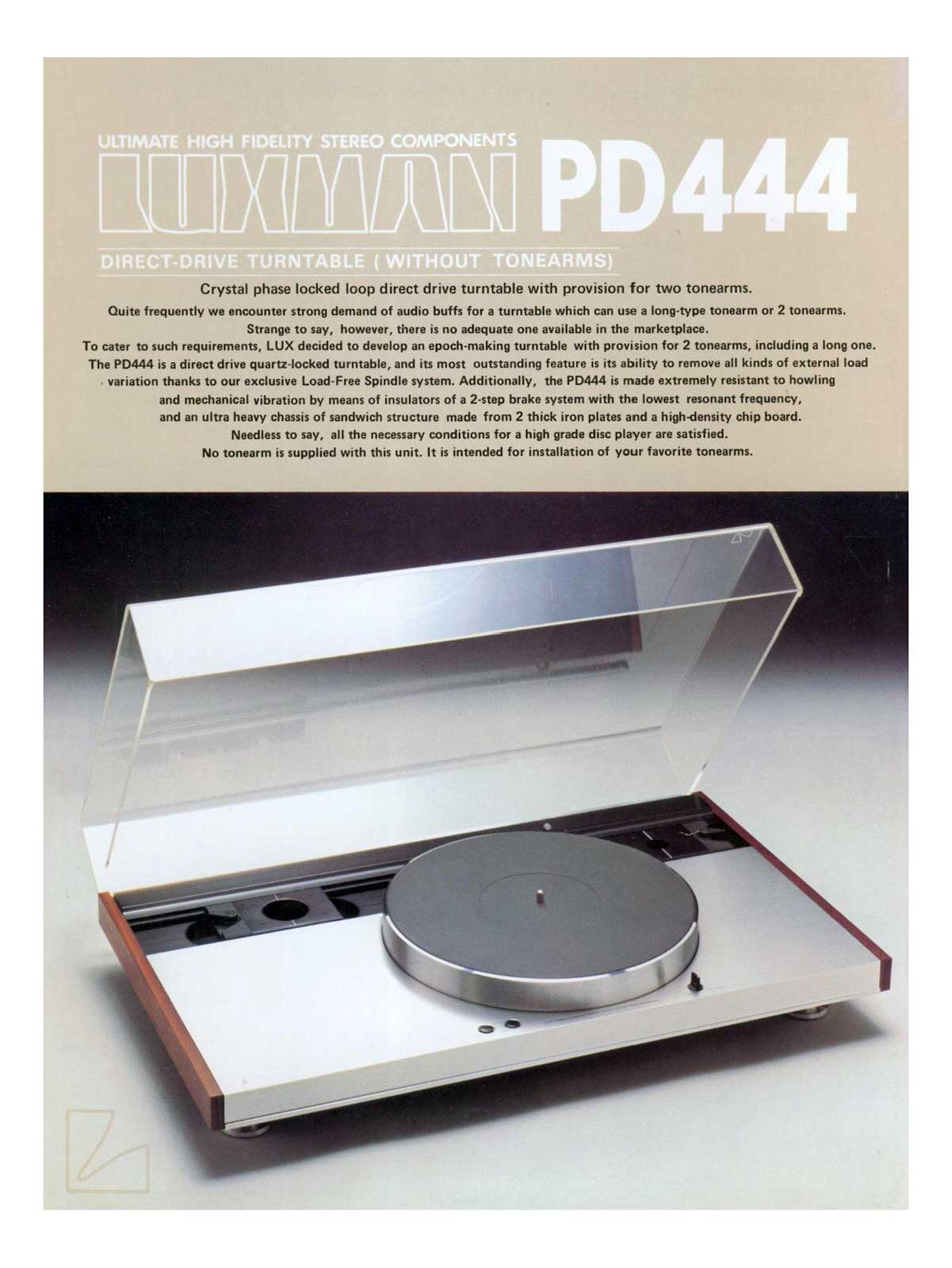 Luxman PD-444 Brochure