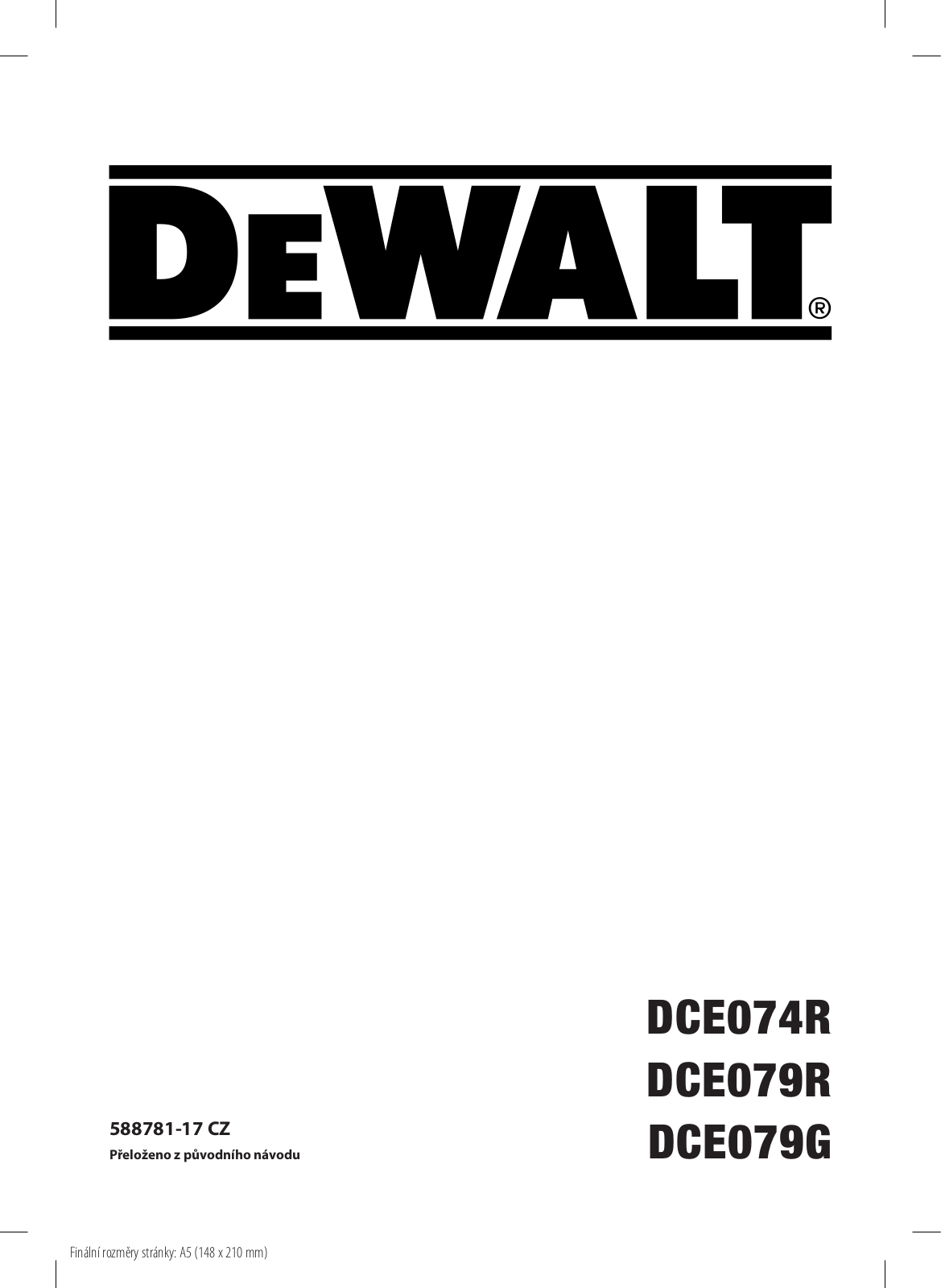 DeWALT DCE074D1R User guide - ManualMachine.com