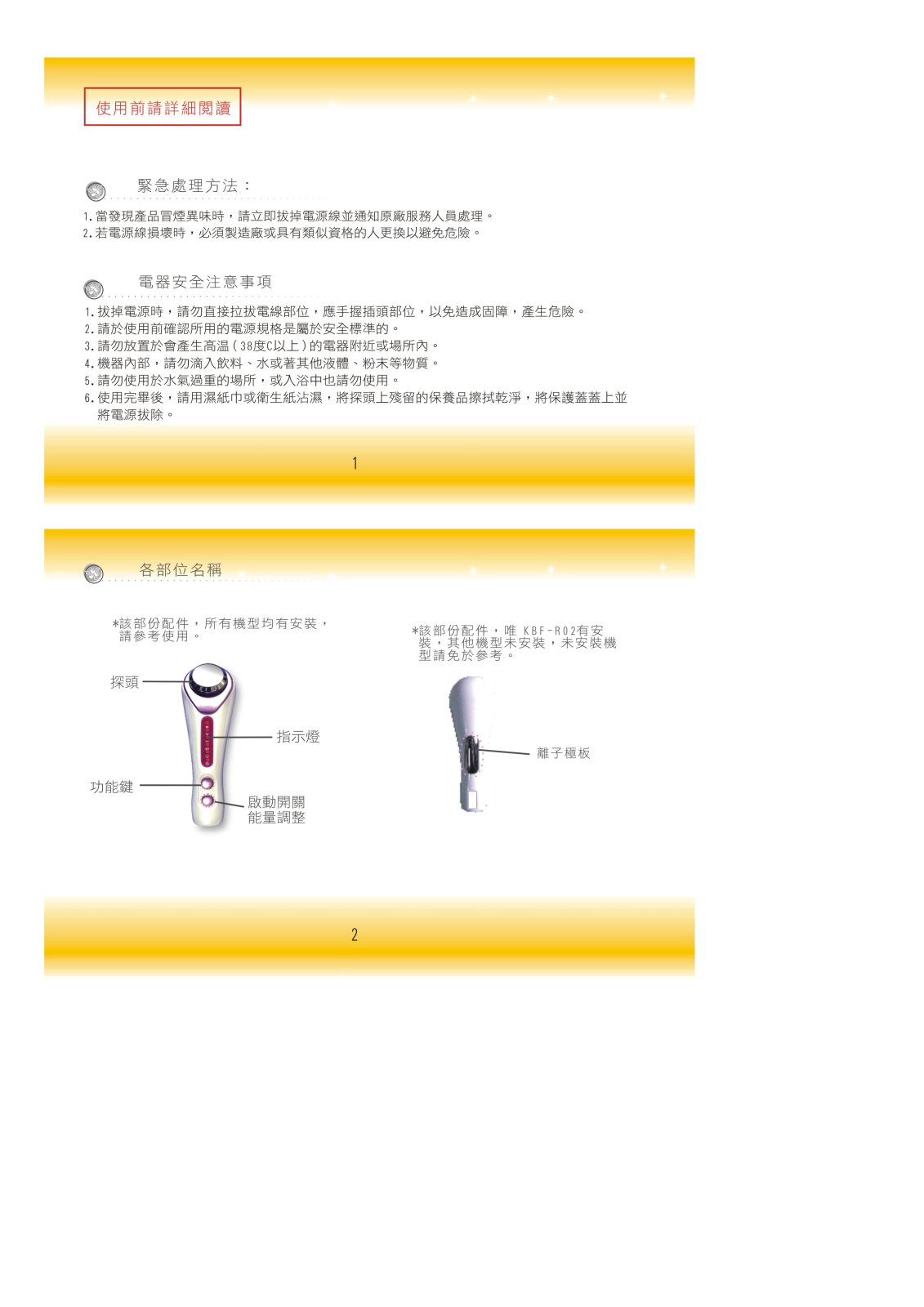 Kolin KBF-R02N User's Guide