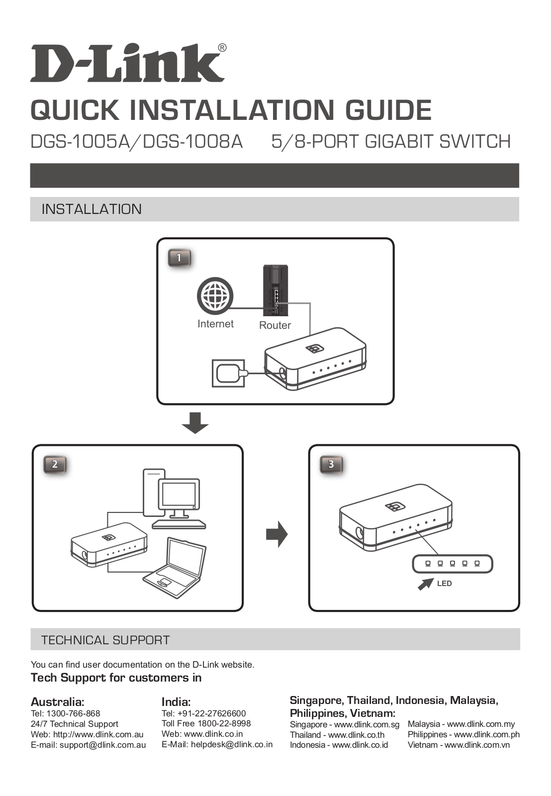 D-link DGS-1008A User Manual