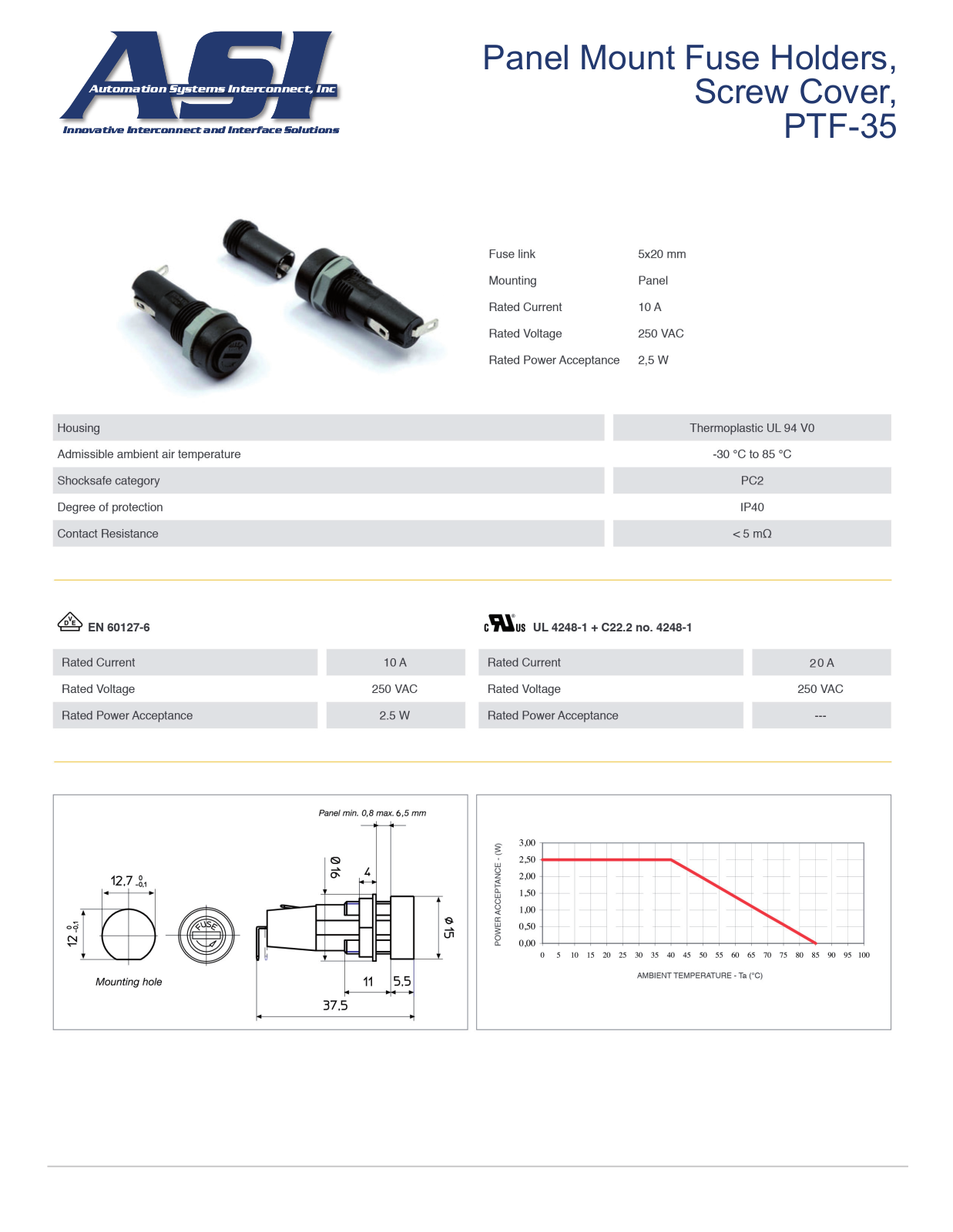 ASI-Automation Systems Interconnect PTF-35 Data Sheet