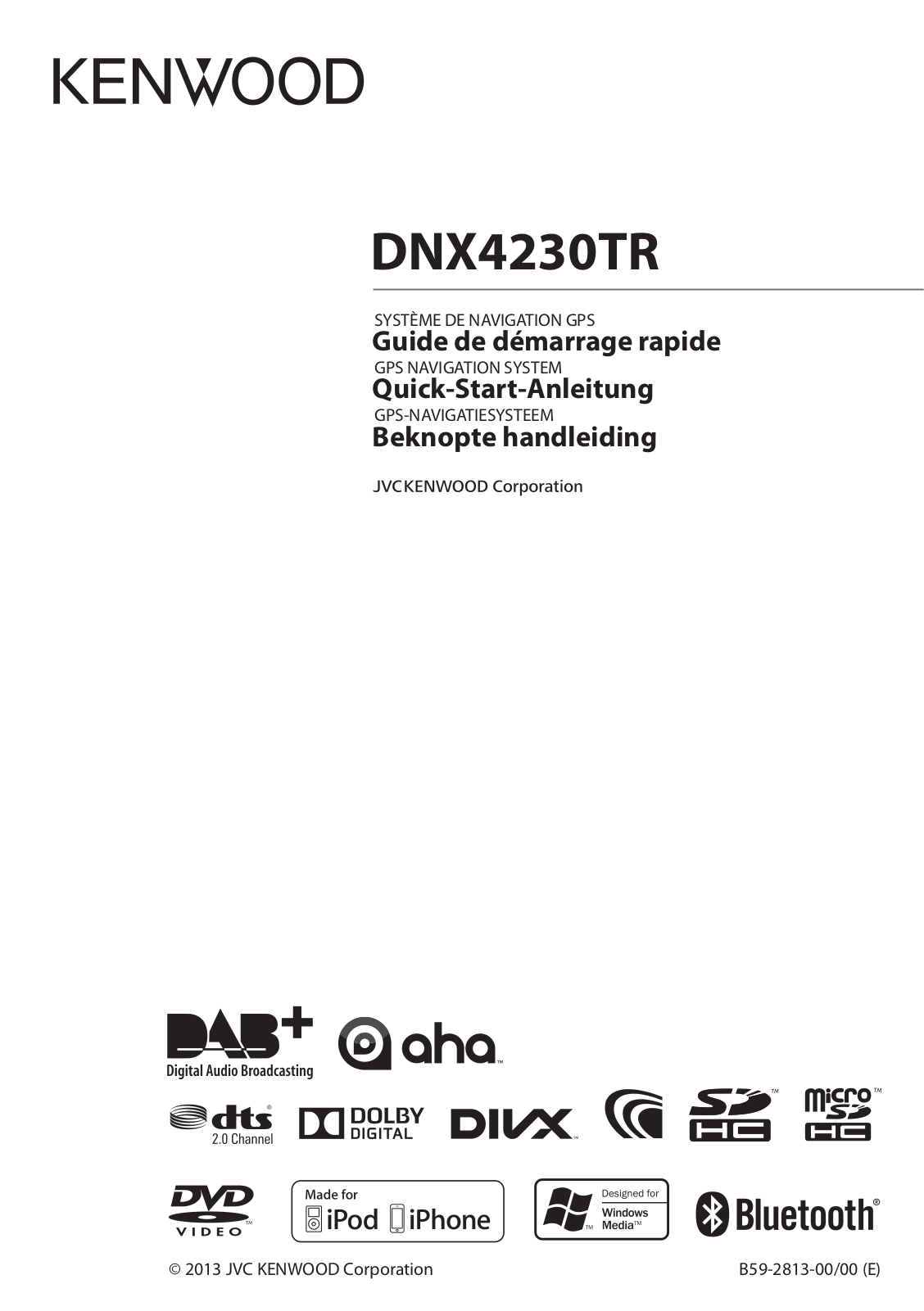 KENWOOD DNX 4230 TR Guide rapide